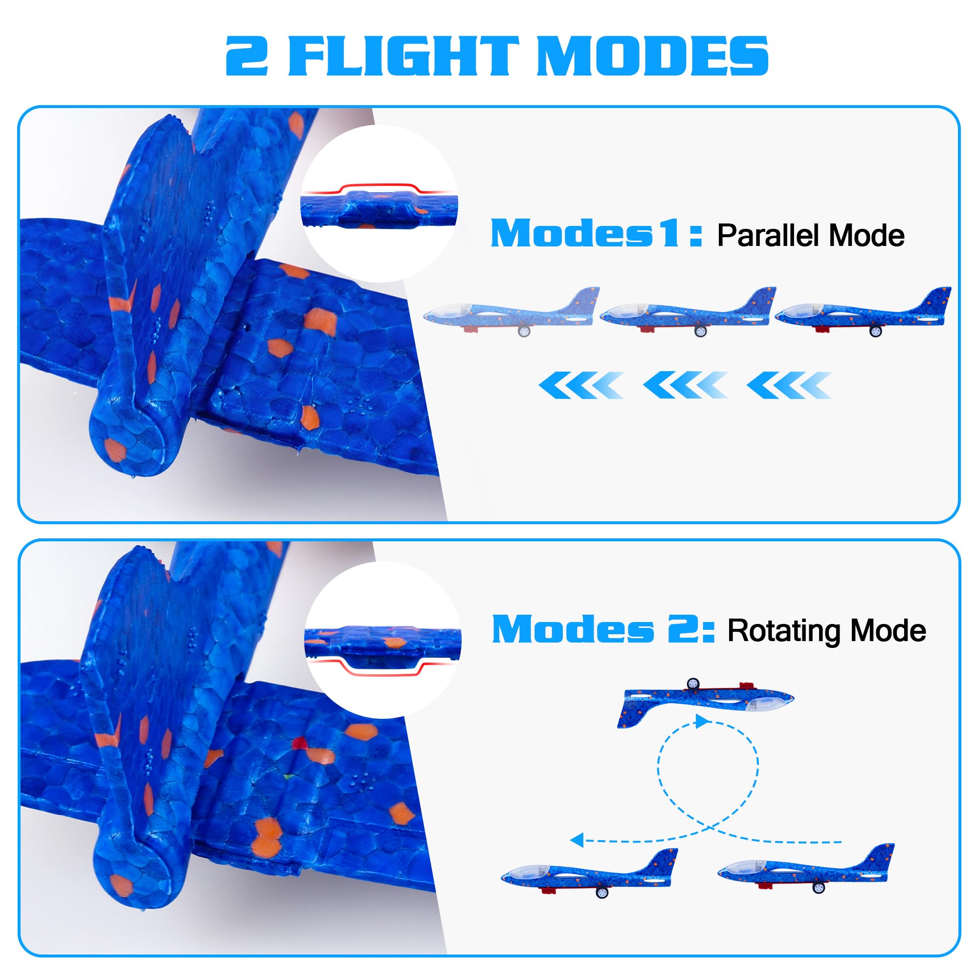 Blue LJZJ foam plane from 3pk LED Foam Plane Launcher