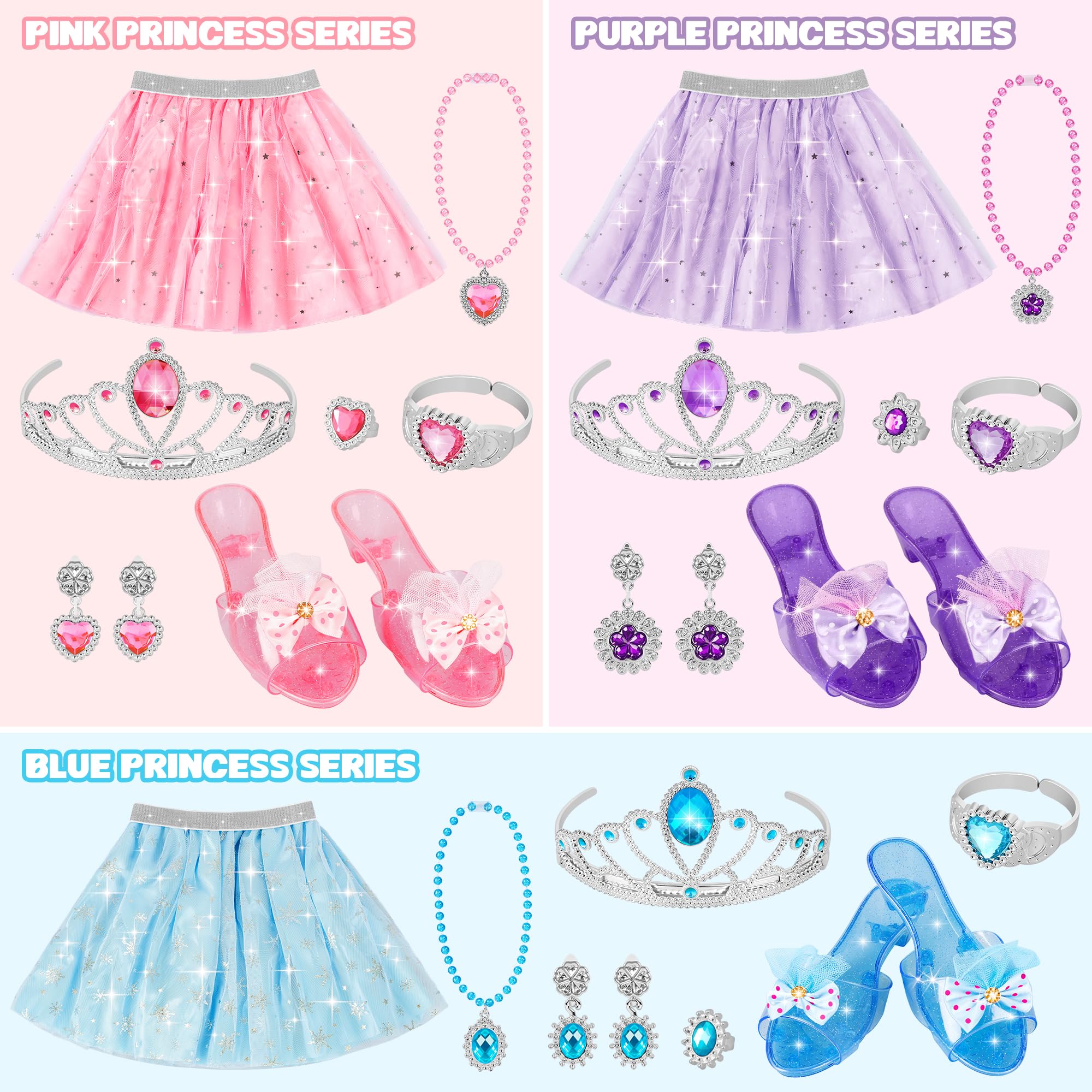 LJZJ princess tiaras and jewelry for girls