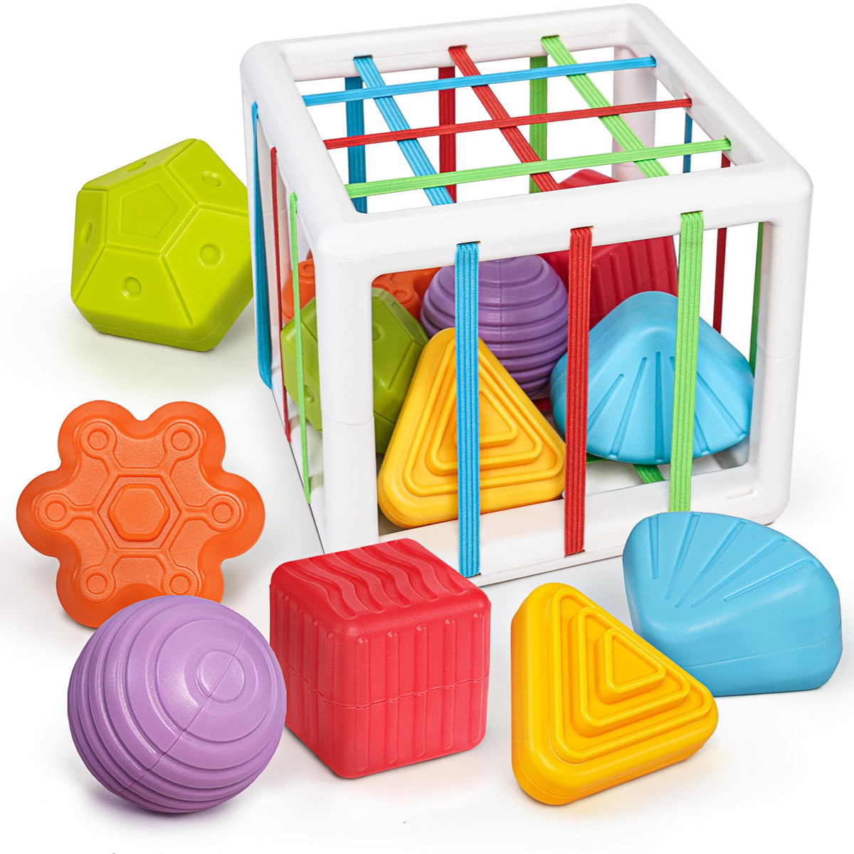 LiKee Montessori Toys for 1 Year Old shape sorter front view