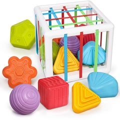LiKee Montessori Toys for 1 Year Old shape sorter front view
