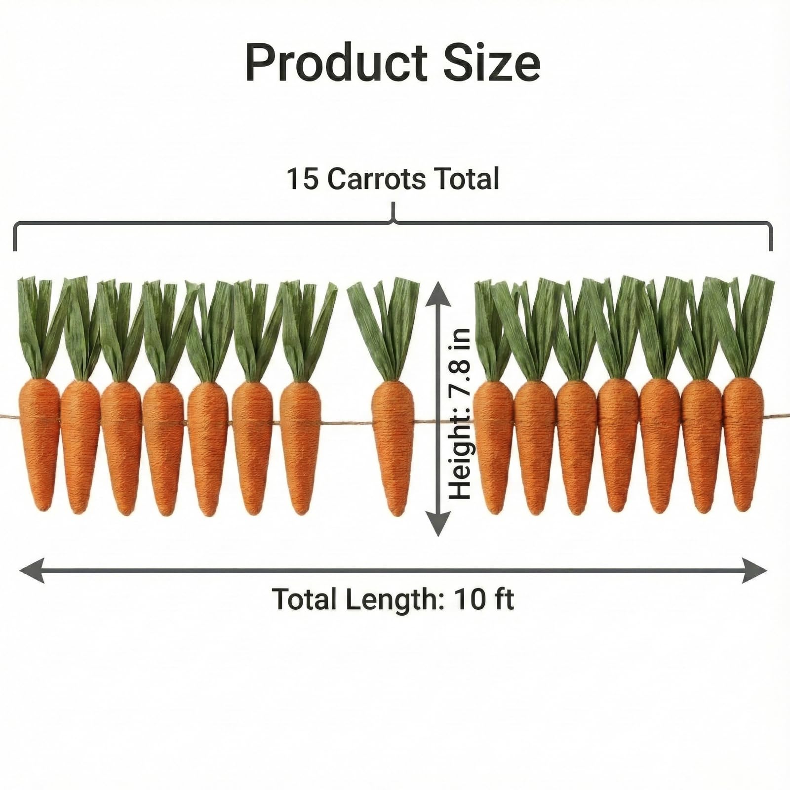 Foam carrot accents for home kitchen Easter decorating