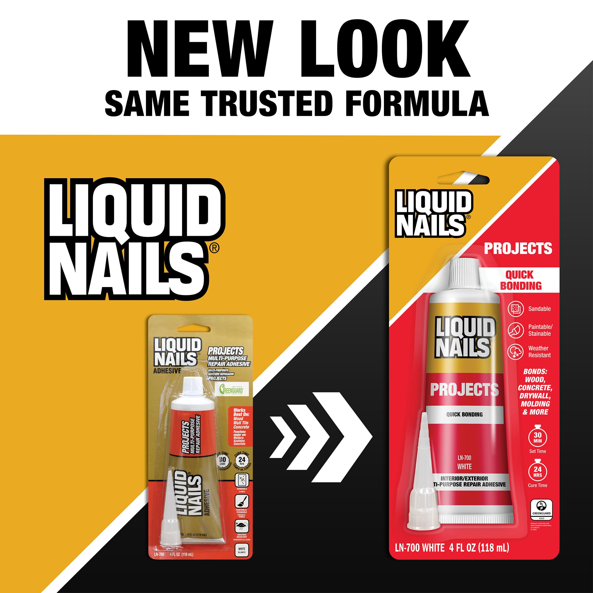 Liquid Nails LN-700 resealable cap keeps product fresh