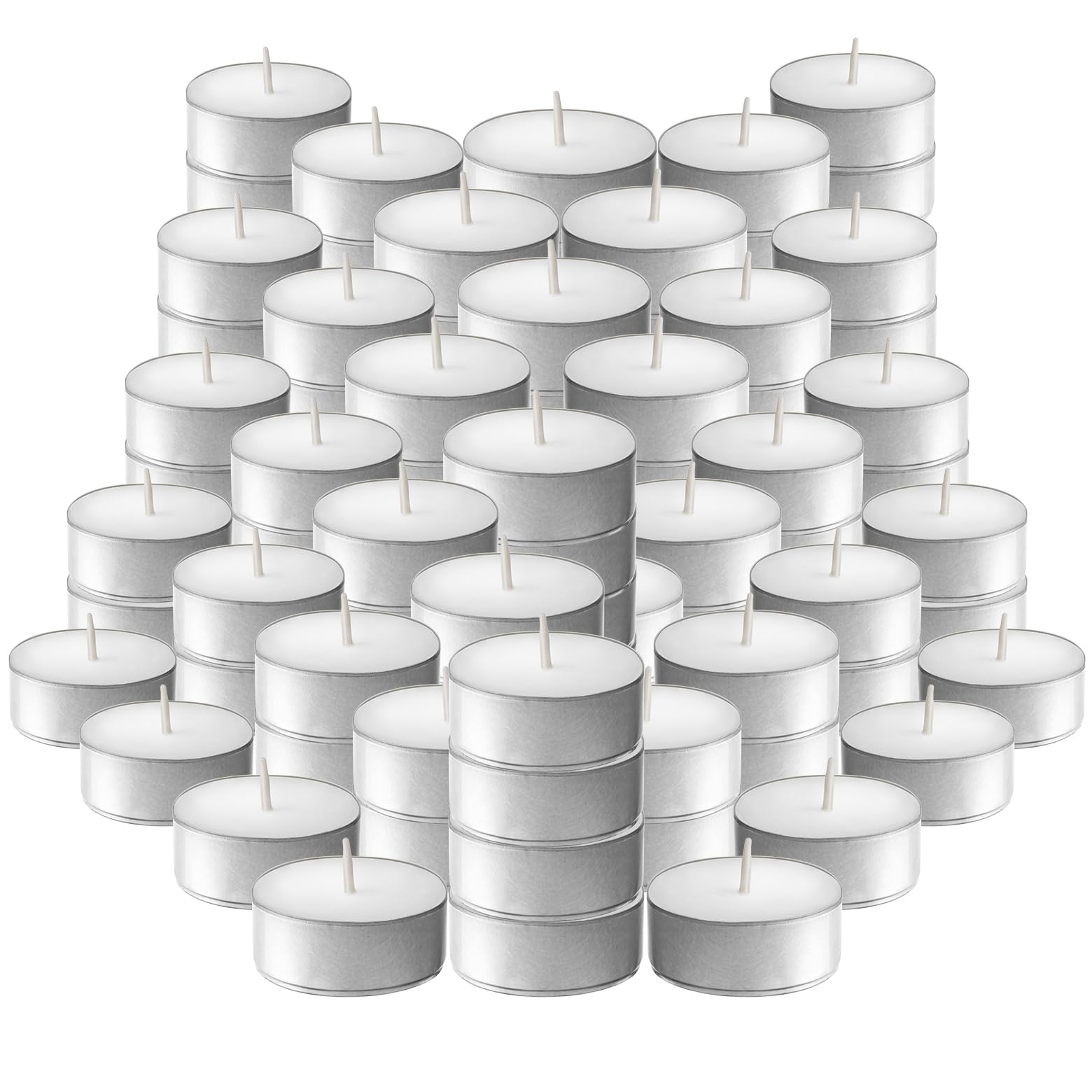 L'ner Tea Light Candles 100 pack unscented tealights