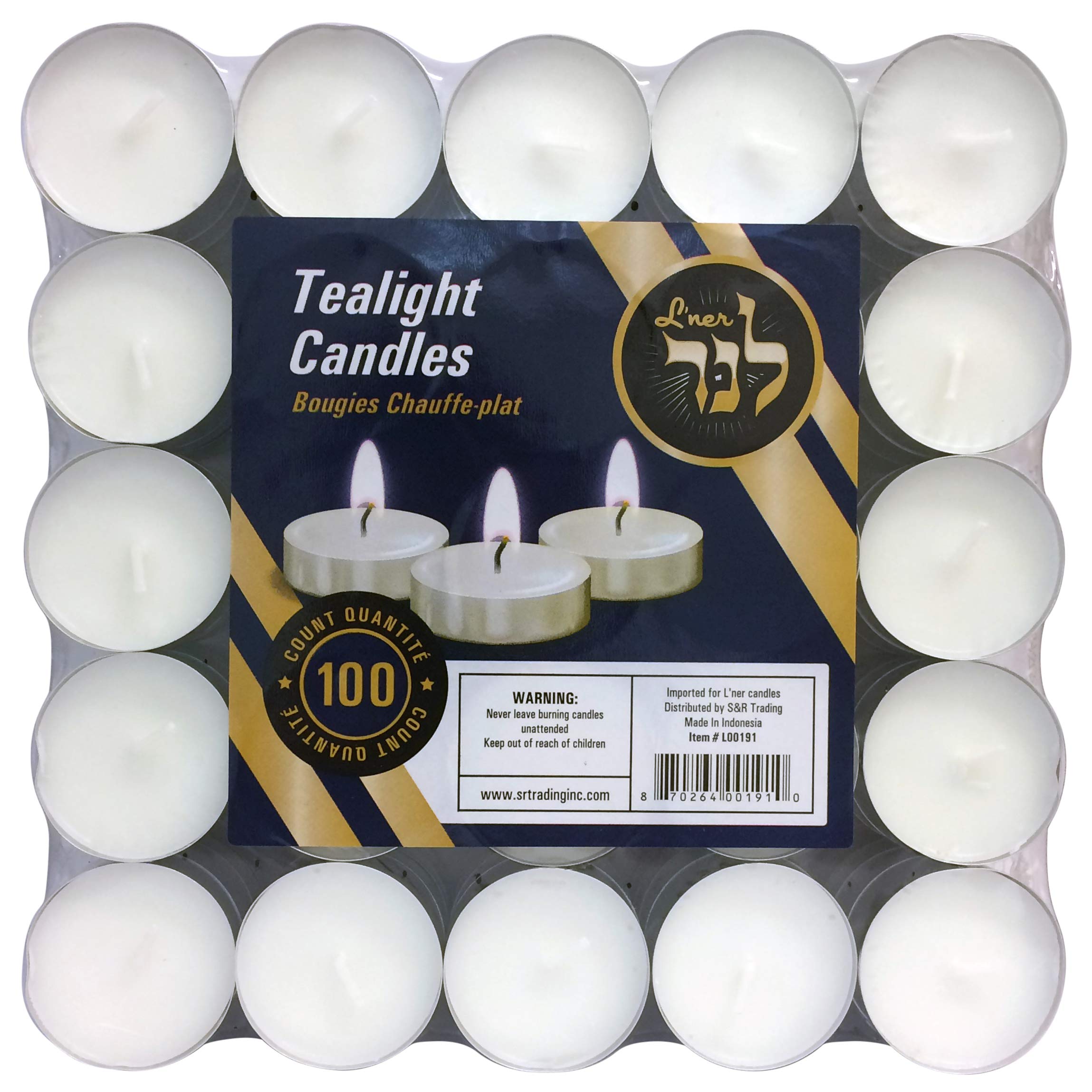 Disposable metal holder included with tealight candles