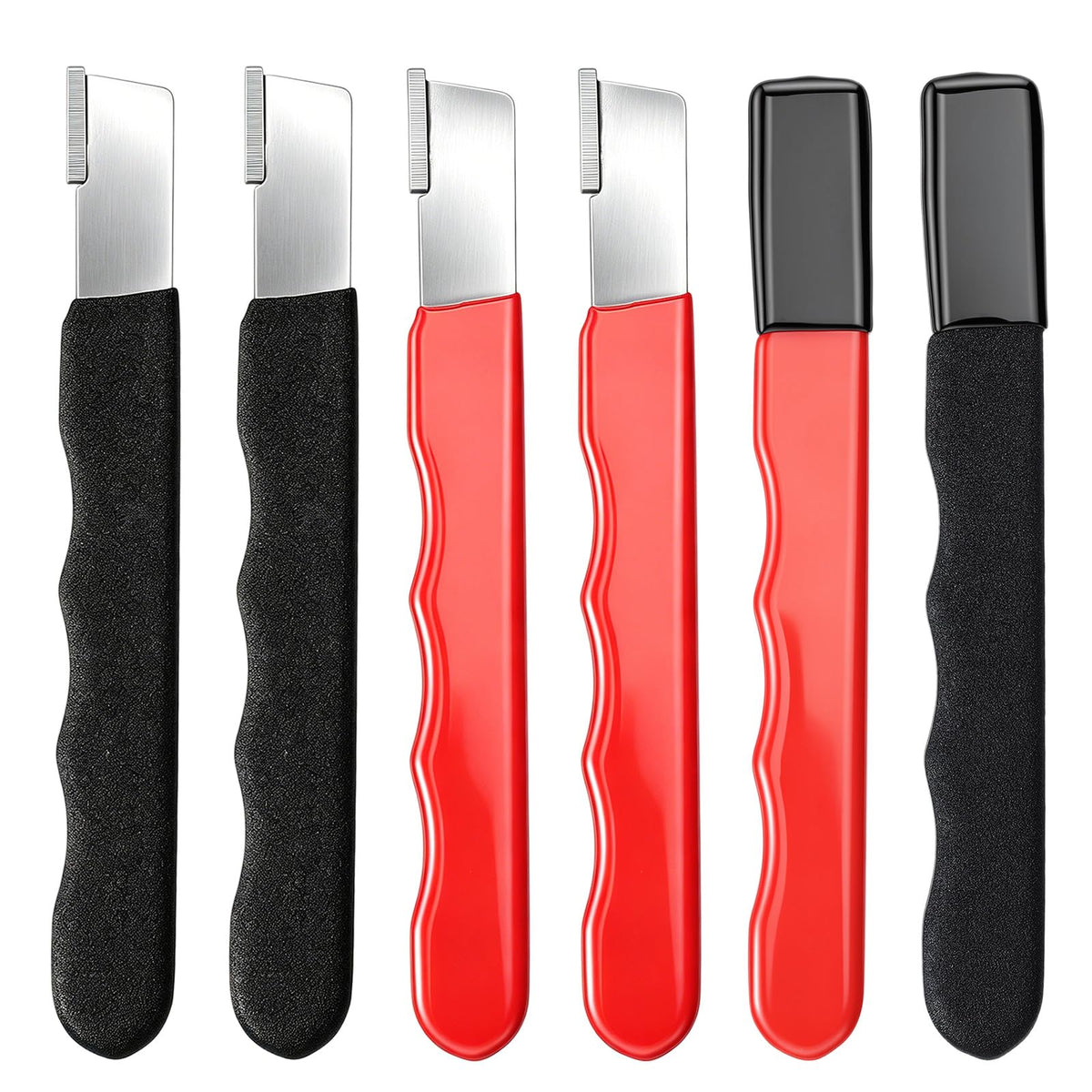 Lnidpd garden tool pocket blade sharpener 6 piece set black red