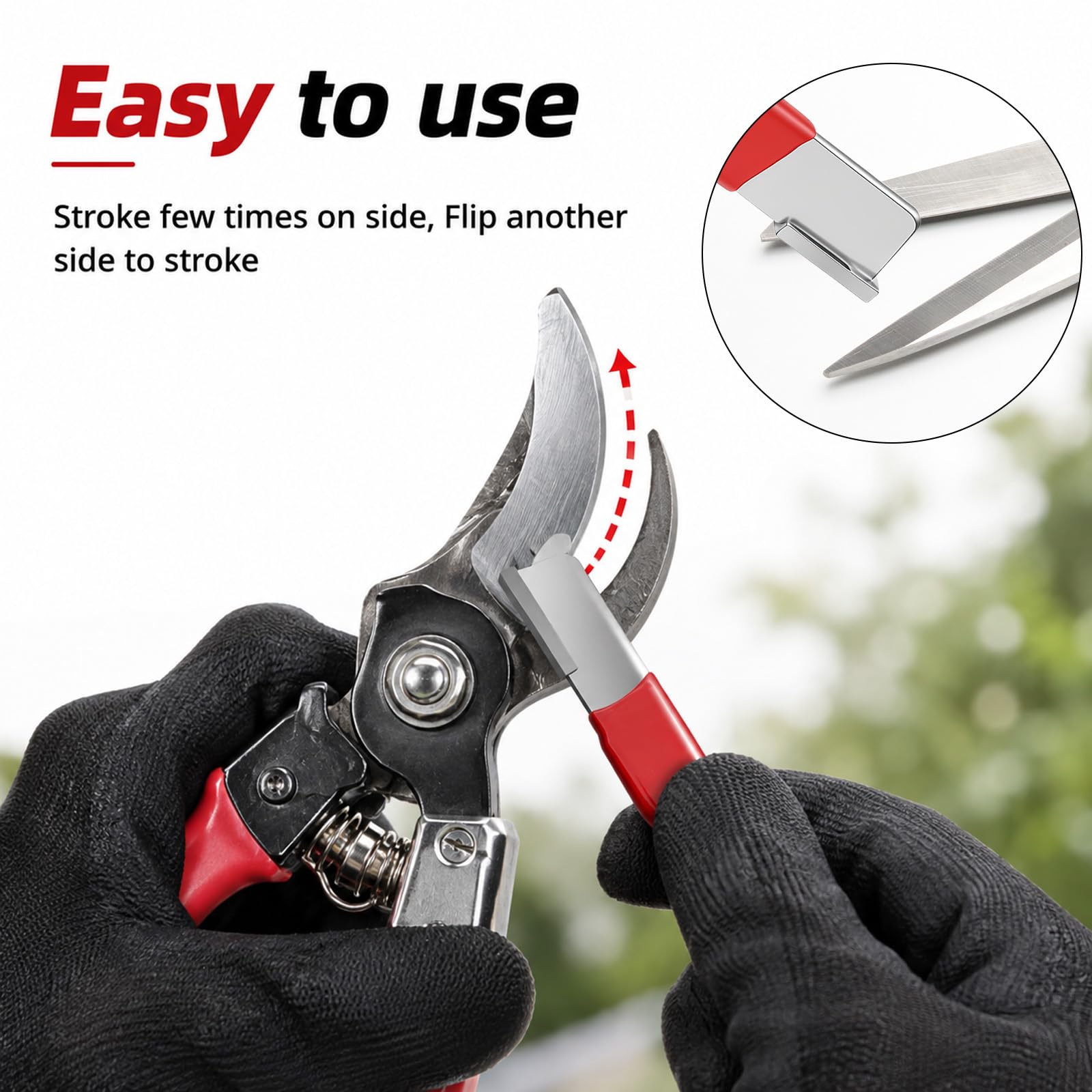 Durable sharpener with rubber grip for scissors and clippers