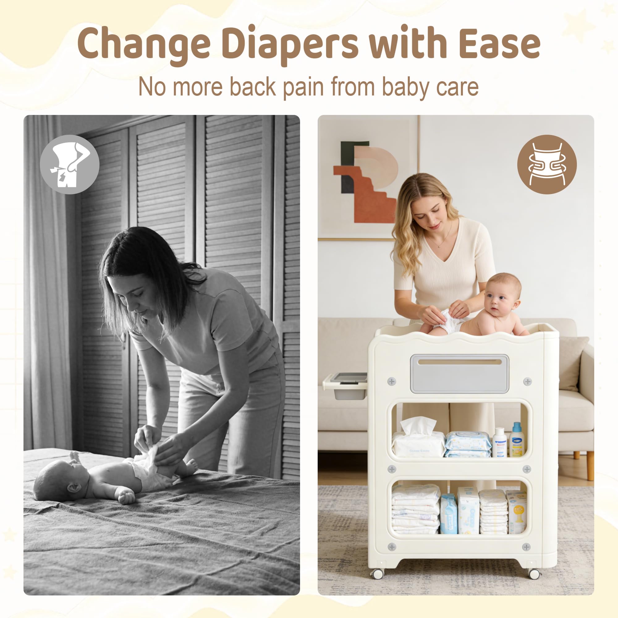 Foldable portable diaper station in compact form