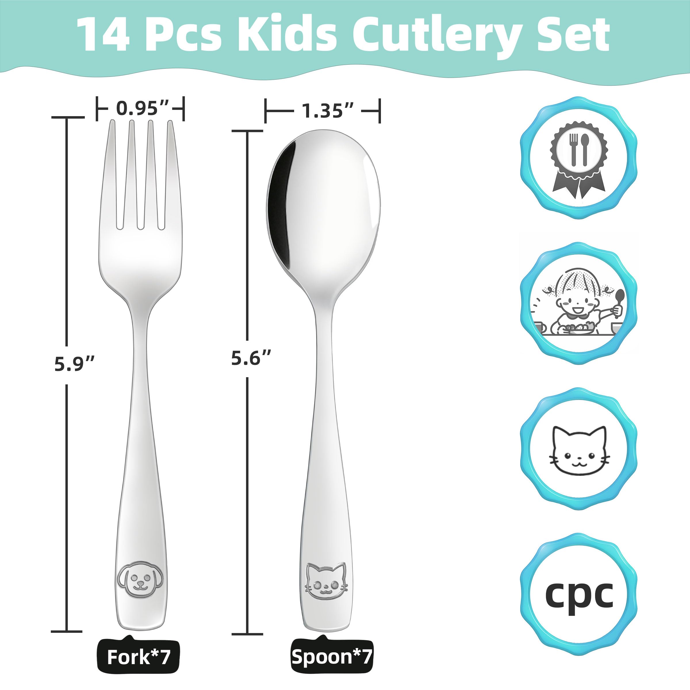 Kid friendly forks and spoons from LOCONHA set