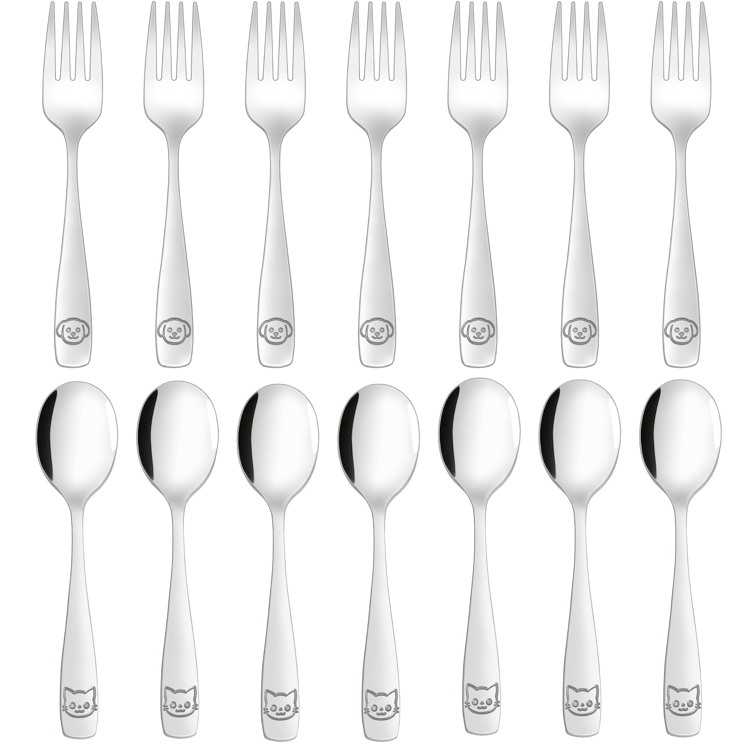 LOCONHA stainless steel toddler utensils set 14 piece kit