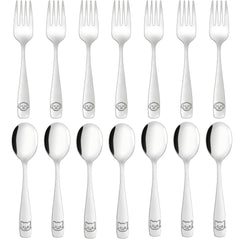 LOCONHA stainless steel toddler utensils set 14 piece kit