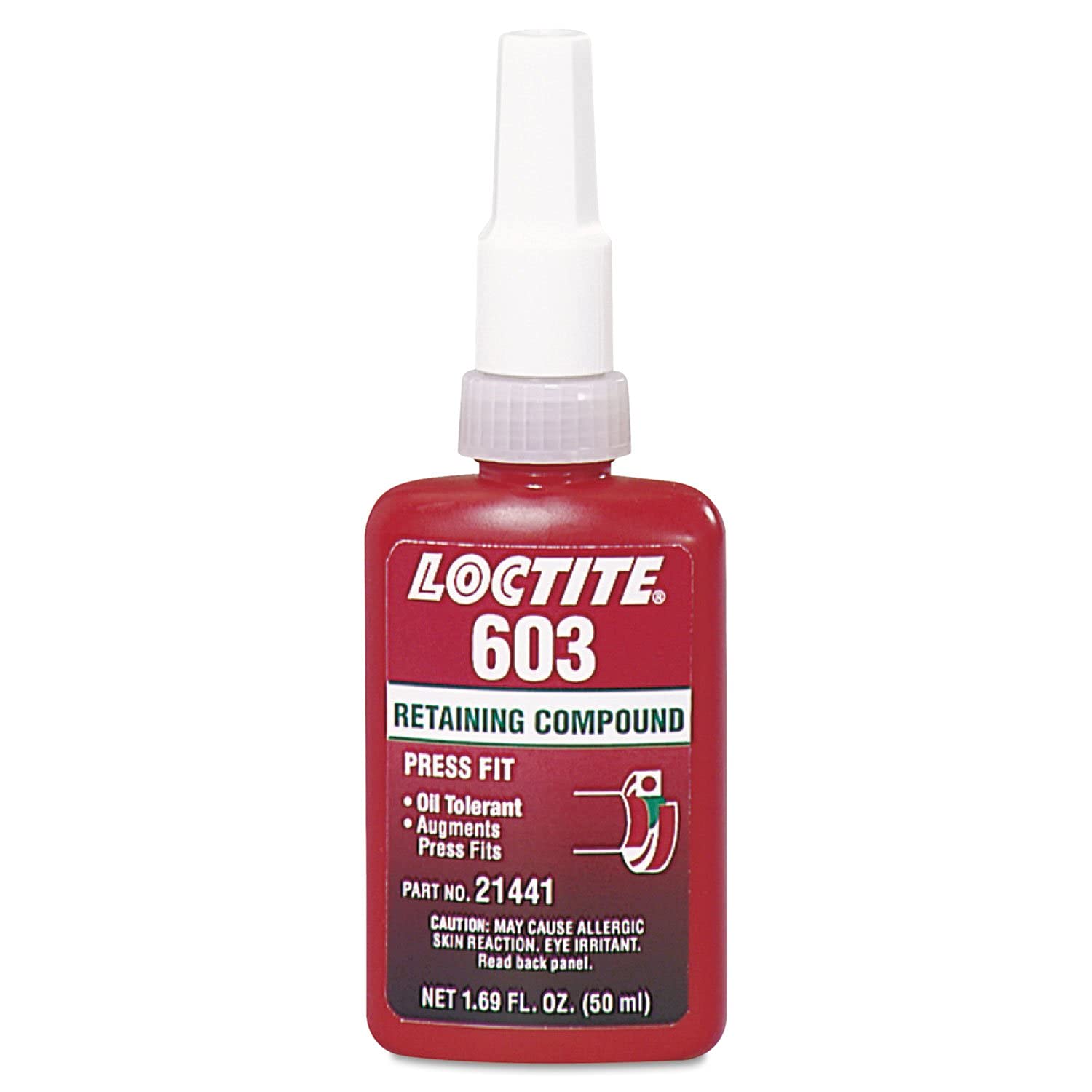 Loctite 603 retaining compound used on cylindrical bearing parts