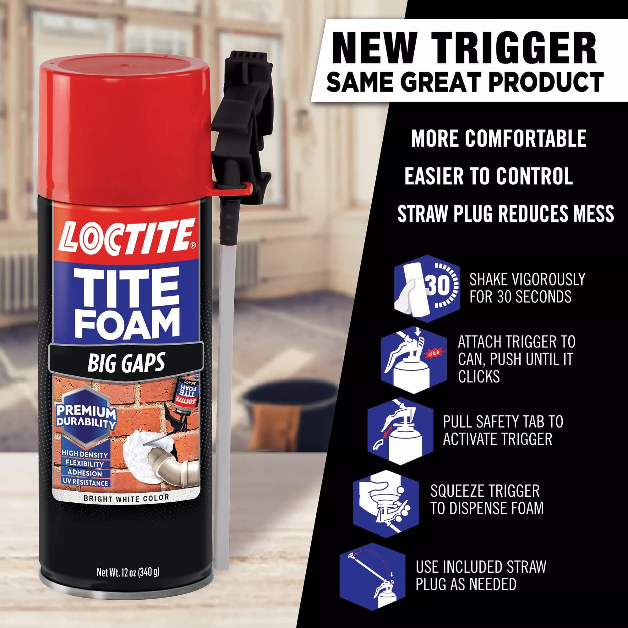 Pack 2 Loctite Tite Foam Big Gaps can