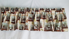 Lodge cabin valance featuring deer bears moose