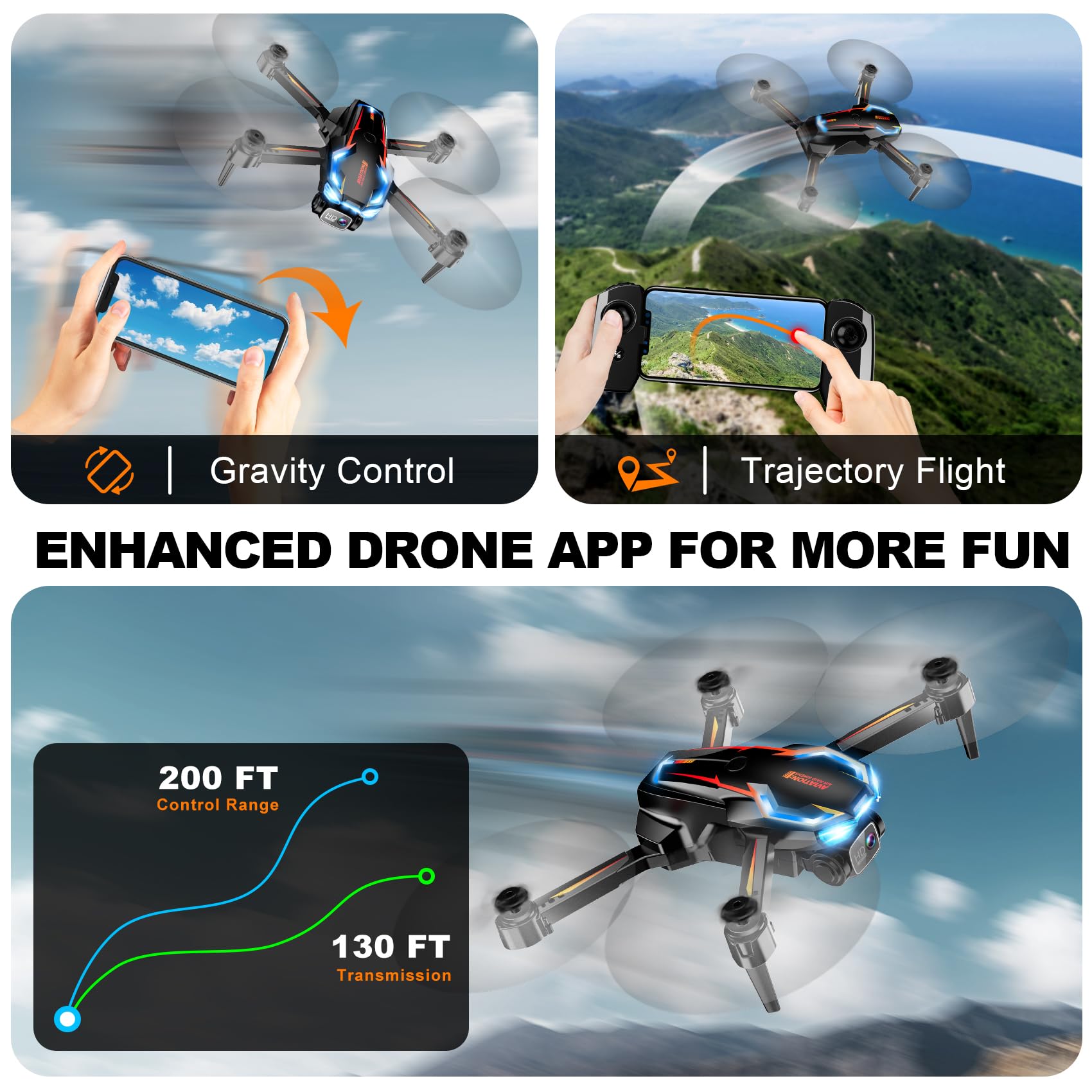 Loiley drone portable bag remote batteries included