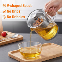 Lolytama bacon grease container 338 oz capacity illustration