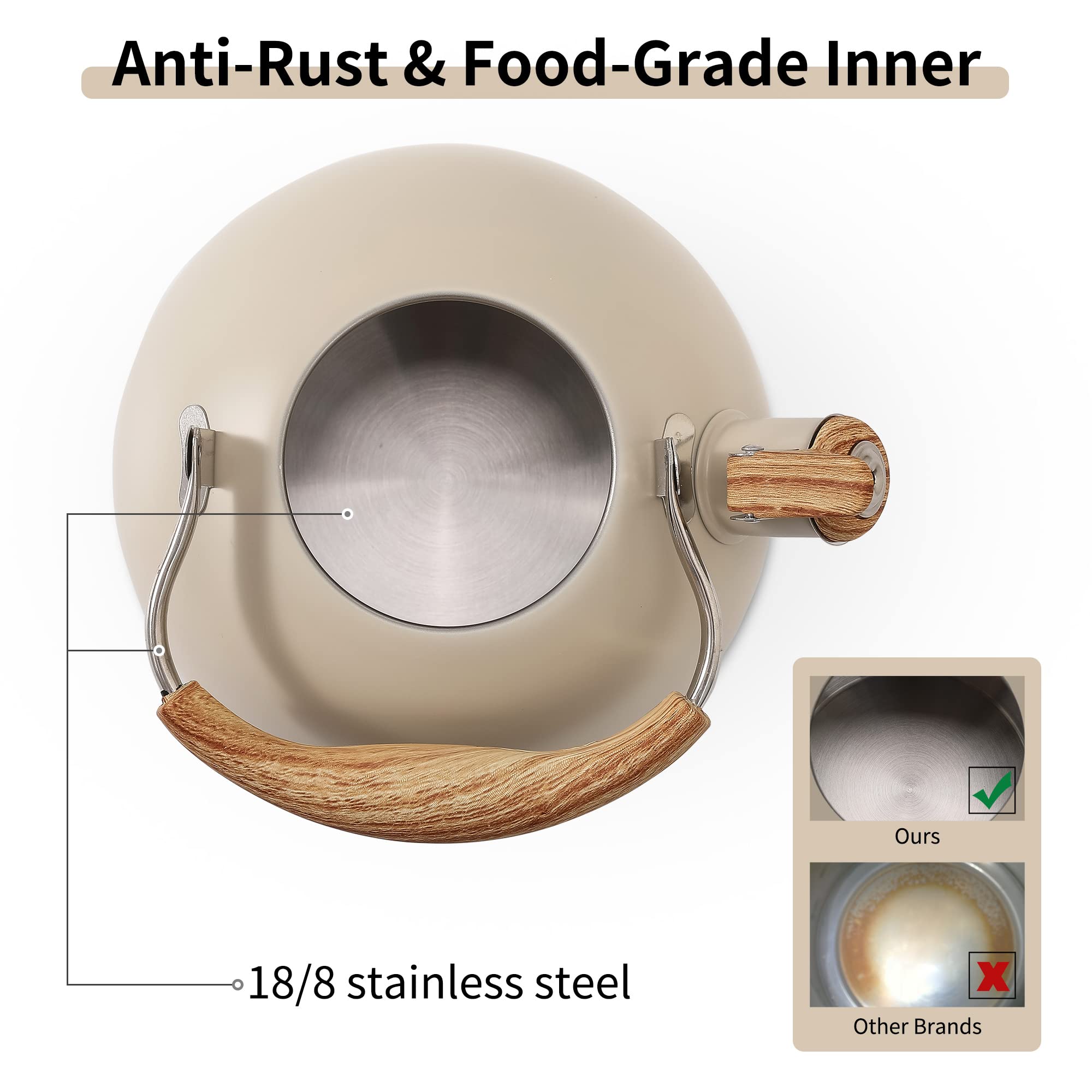 Kettle spout with lid for safety during pouring
