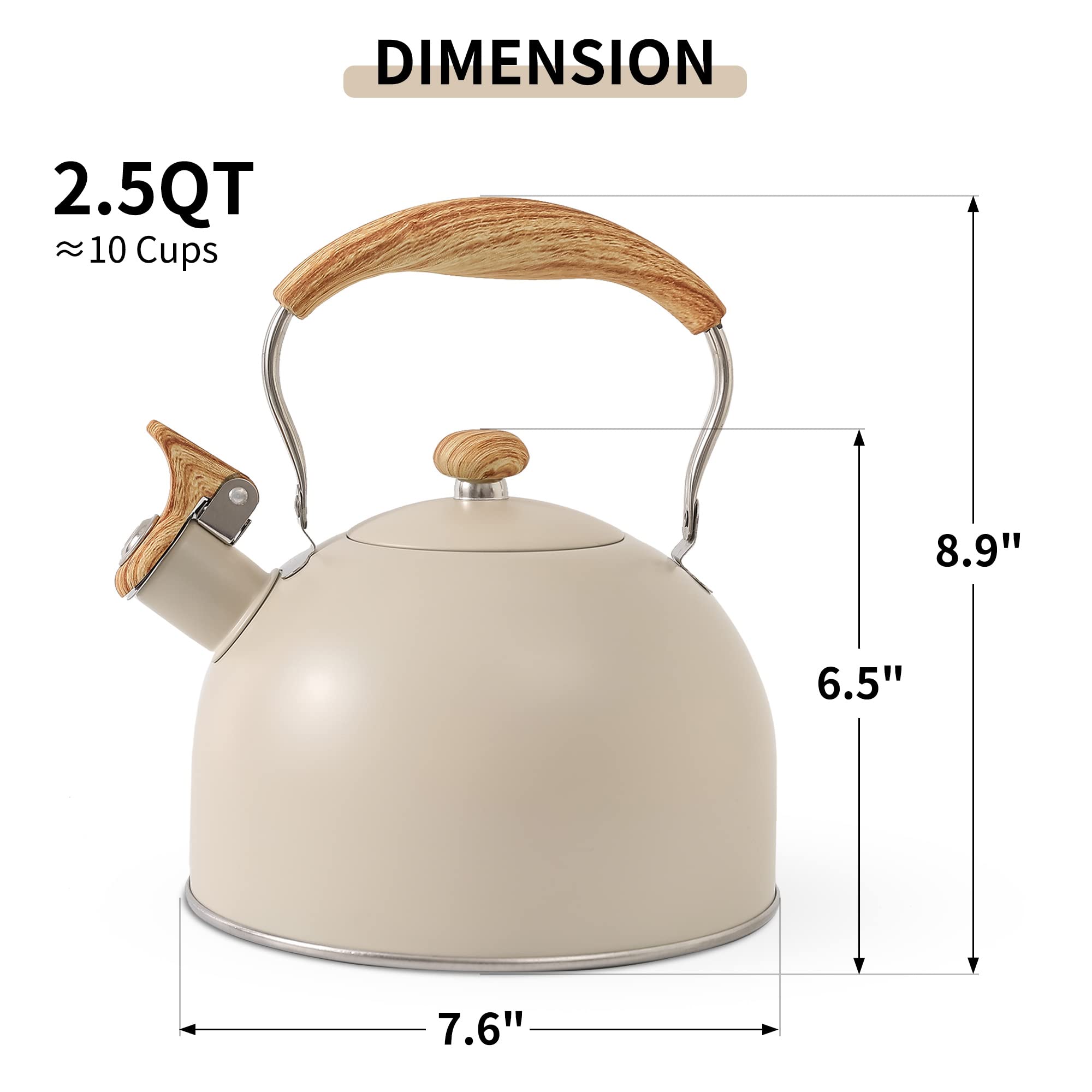 Bonus silicone heat insulation pad included with kettle