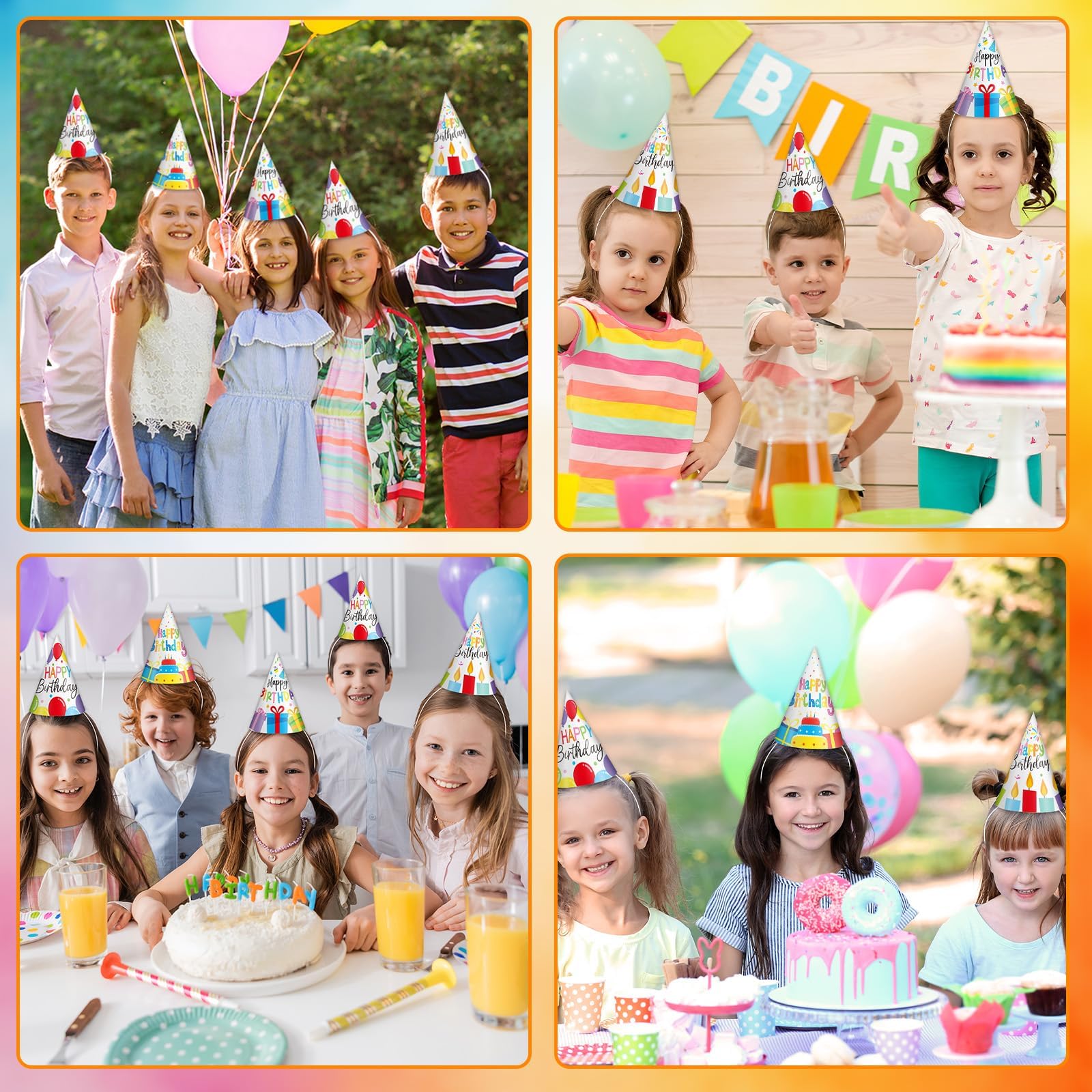 Lonfliness paperboard birthday hats ready to wear