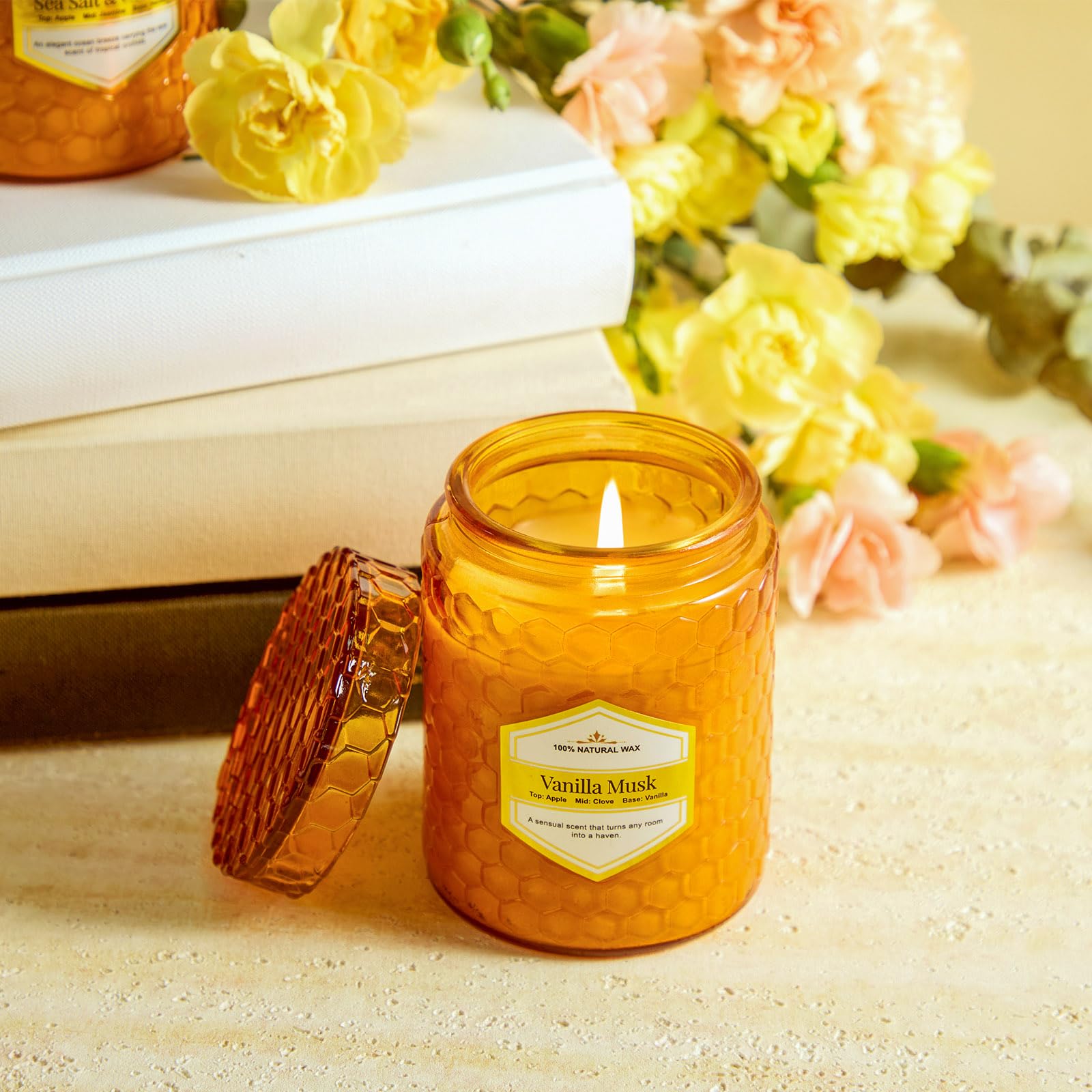 Cotton wick for fuller burn on soy candles