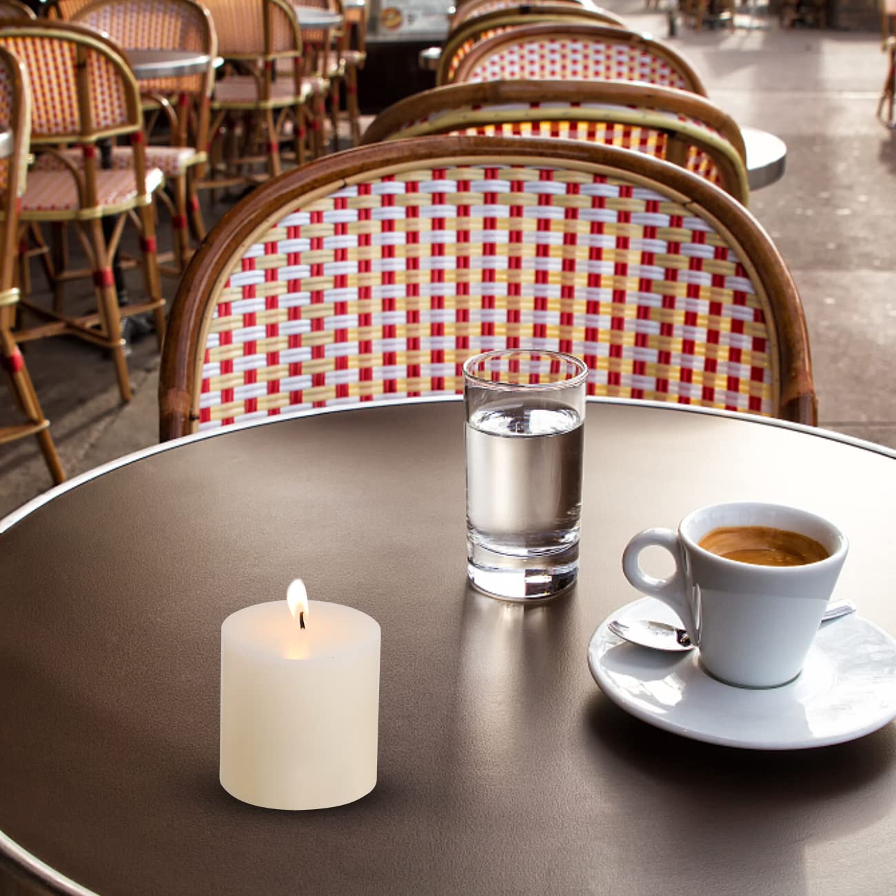Pillar candles used as decor and emergency light