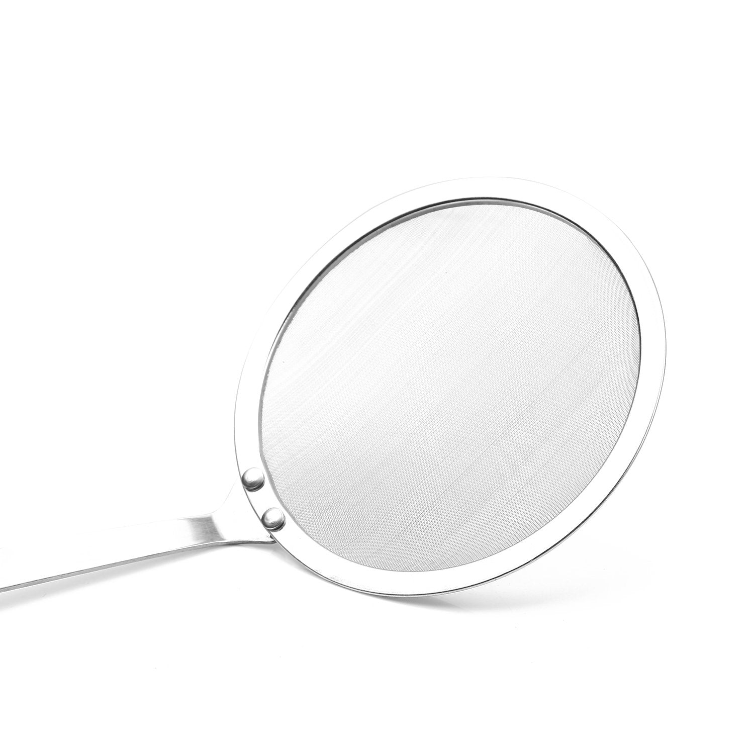 Long handle skimmer spoon designed to protect hands from heat