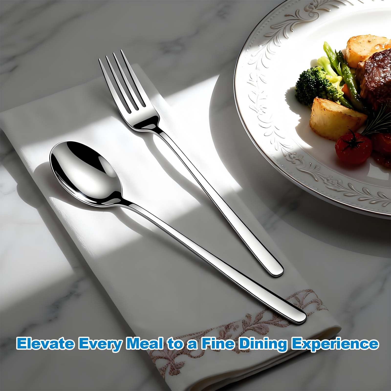 Long-handle spoons and forks