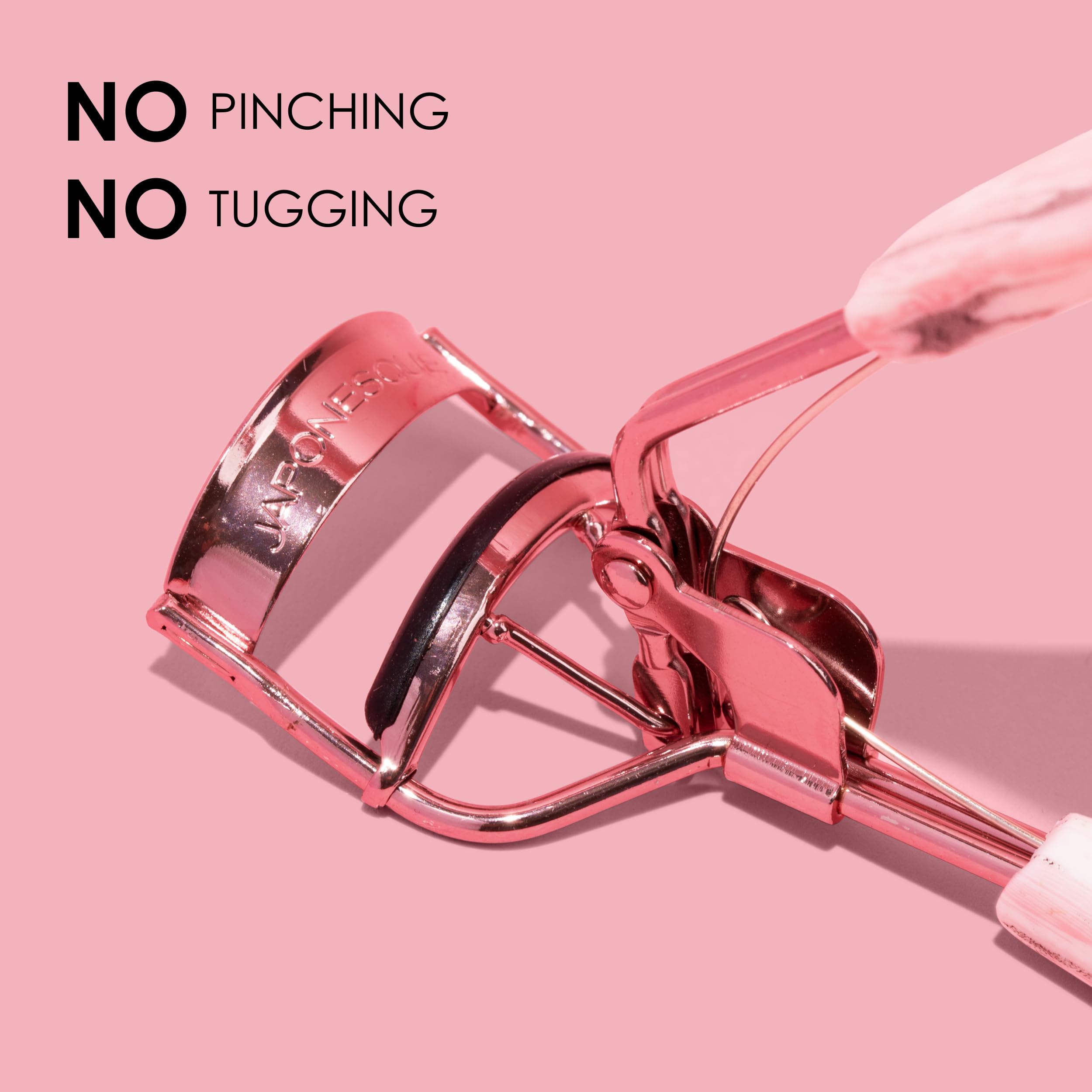JAPONESQUE long lasting curl eyelash curler in use