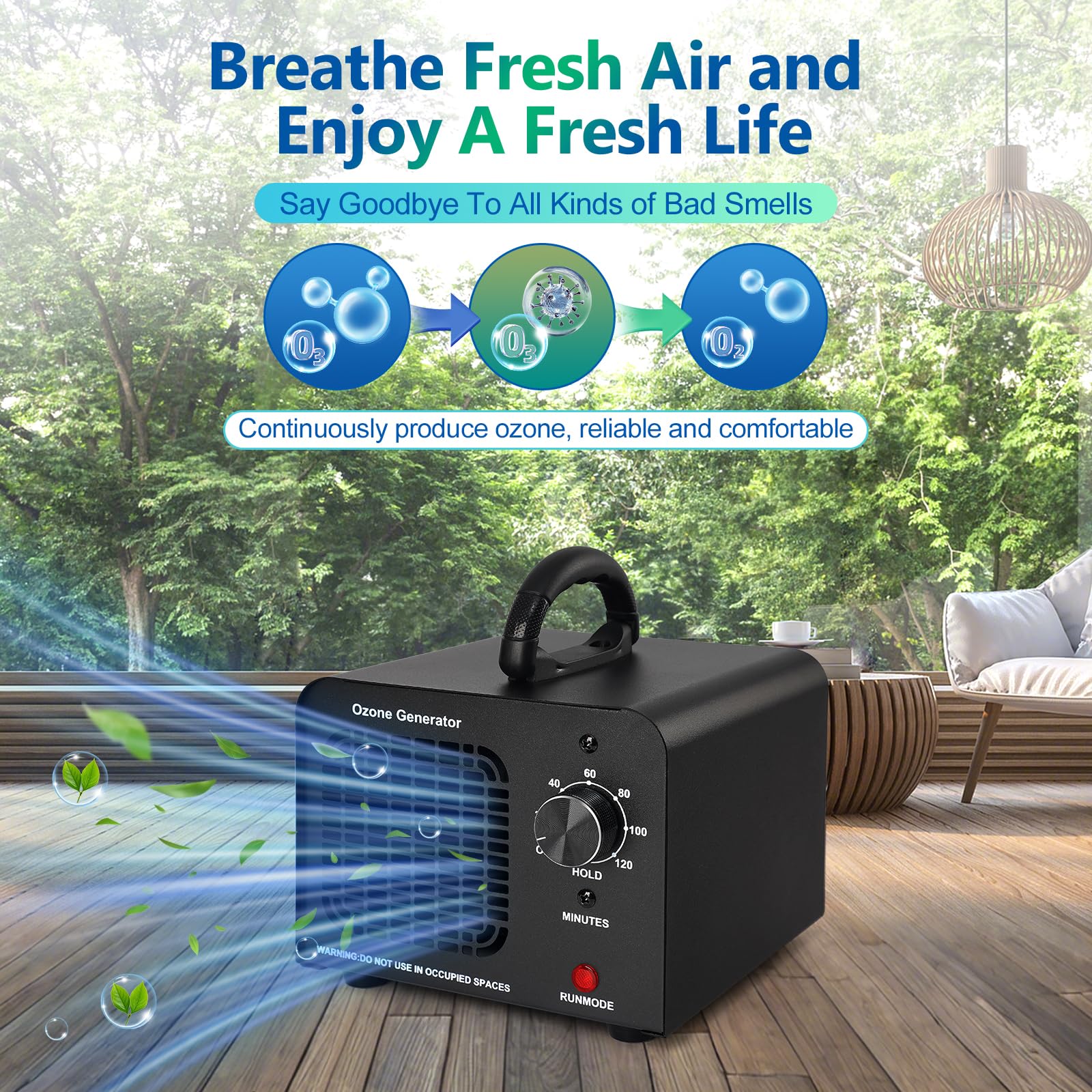 Long life ozone machine