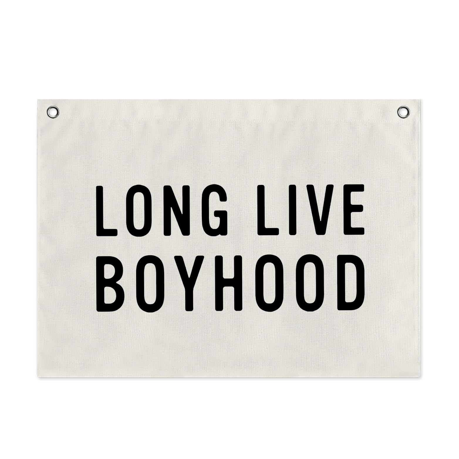 Long Live Boyhood Canvas Wall Banner for boys room