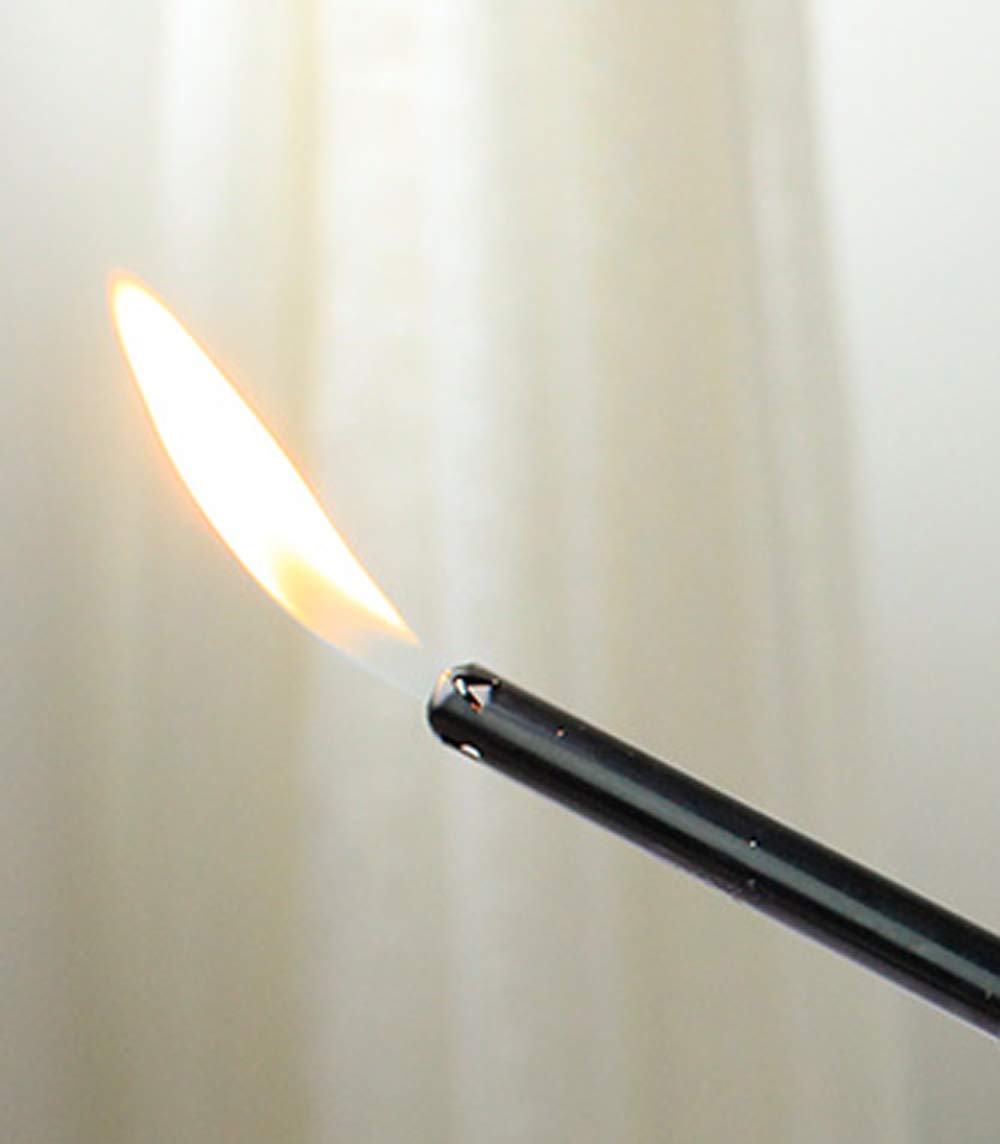 Refillable candle lighter with visible fuel window
