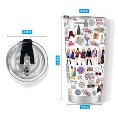 Stainless steel tumbler 20oz durable indoor outdoor use