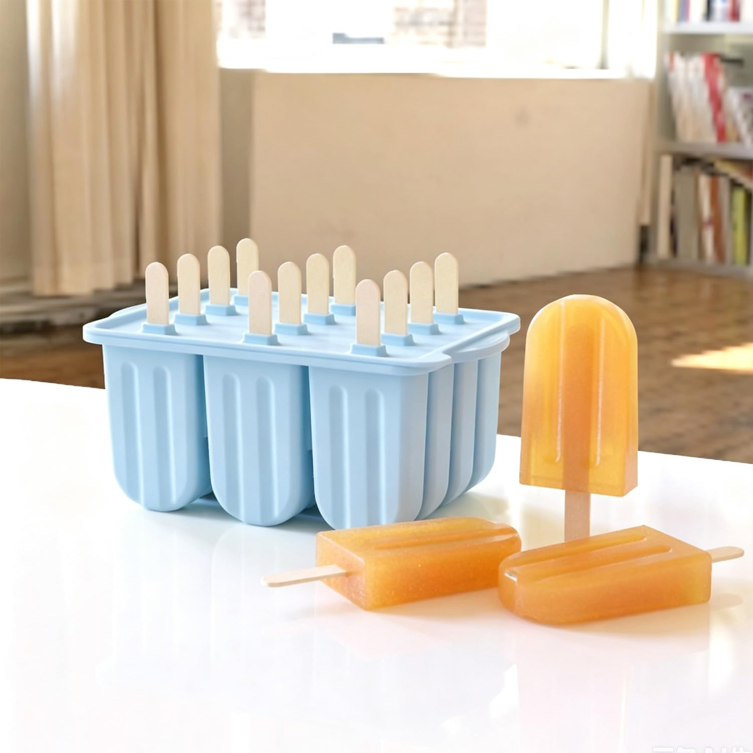 DIY frozen desserts with LonlyEagle silicone molds and fruit juices