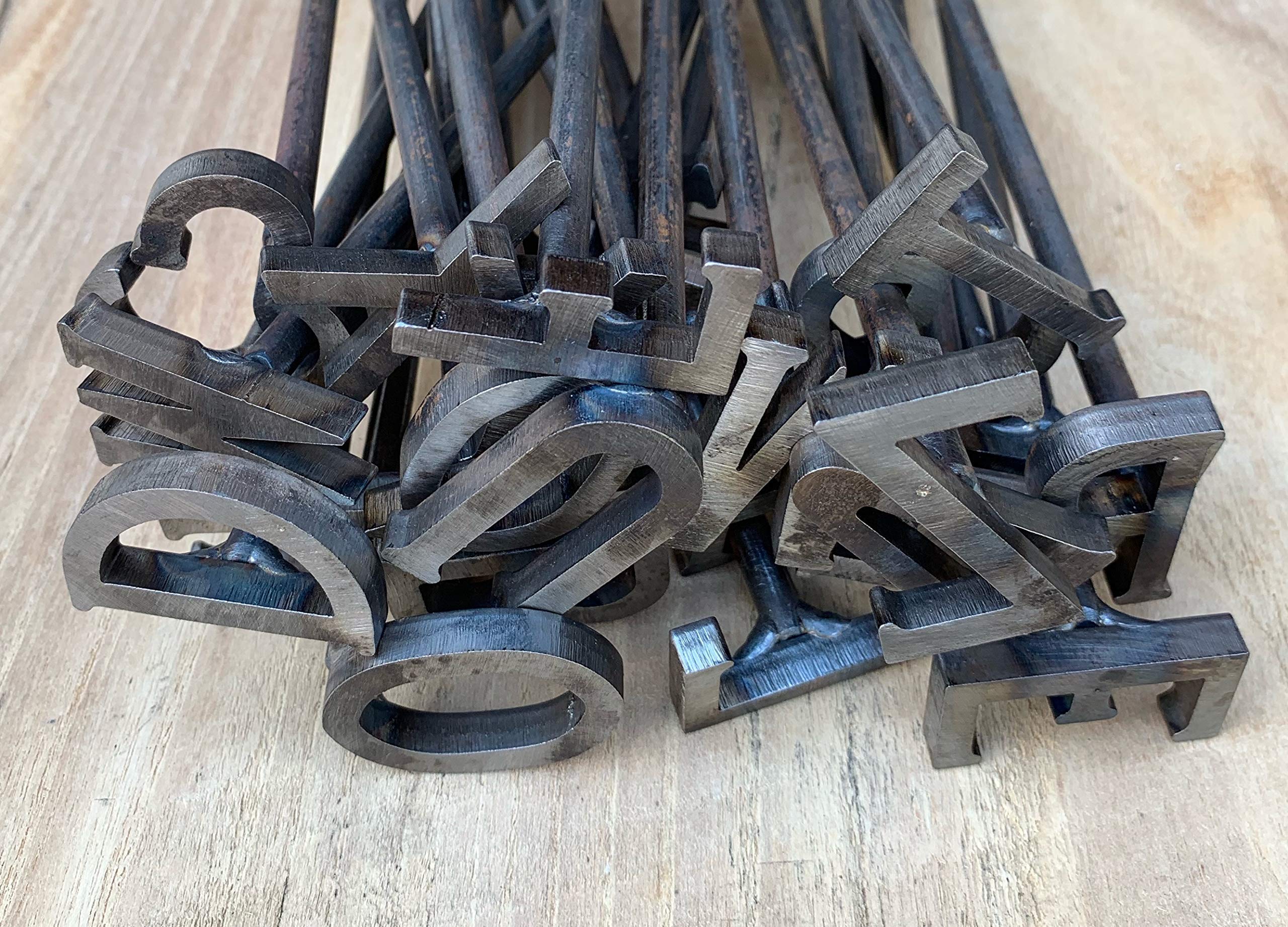 1 inch tall letters branding irons with loop handles