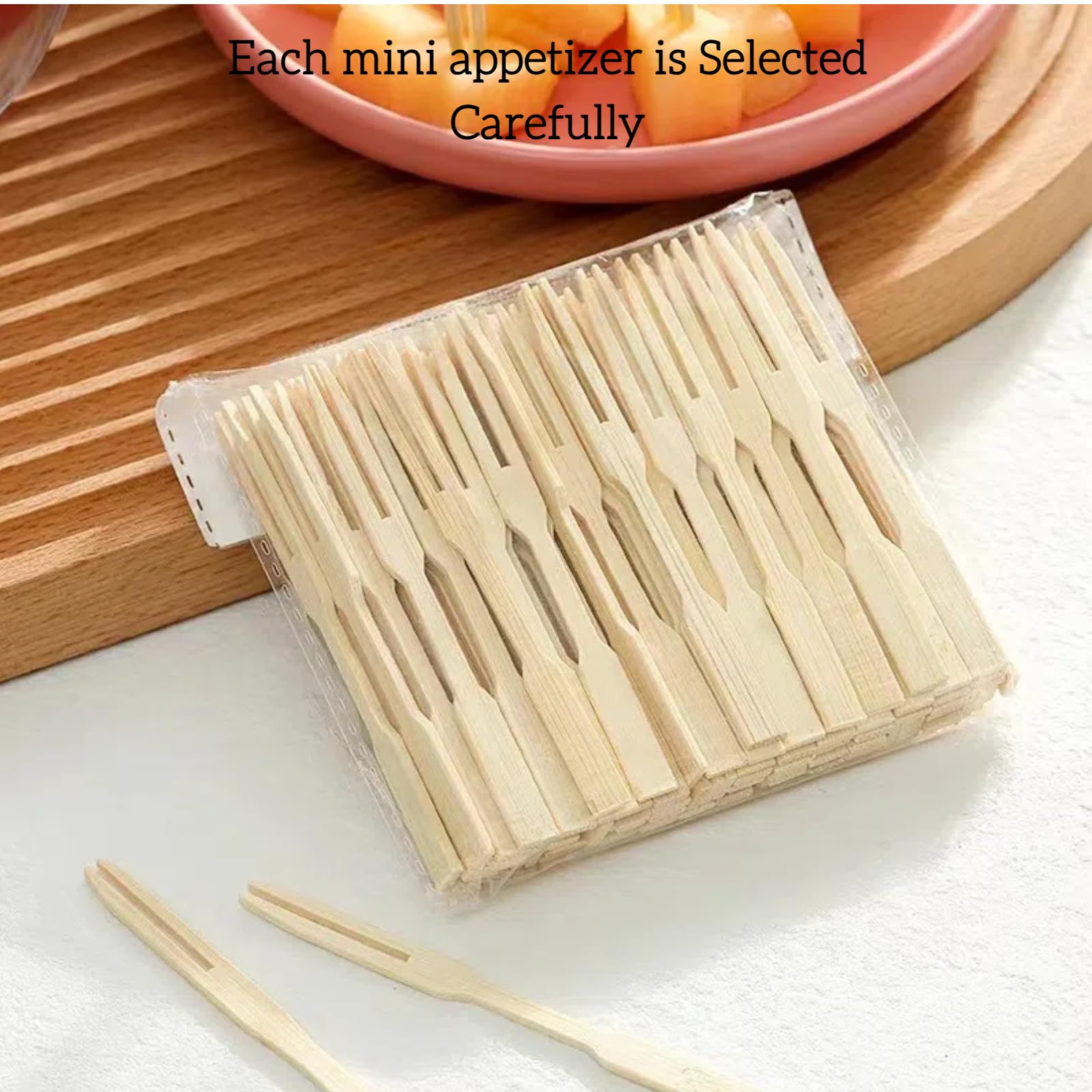 100 piece LorisArm bamboo forks packaging image 5