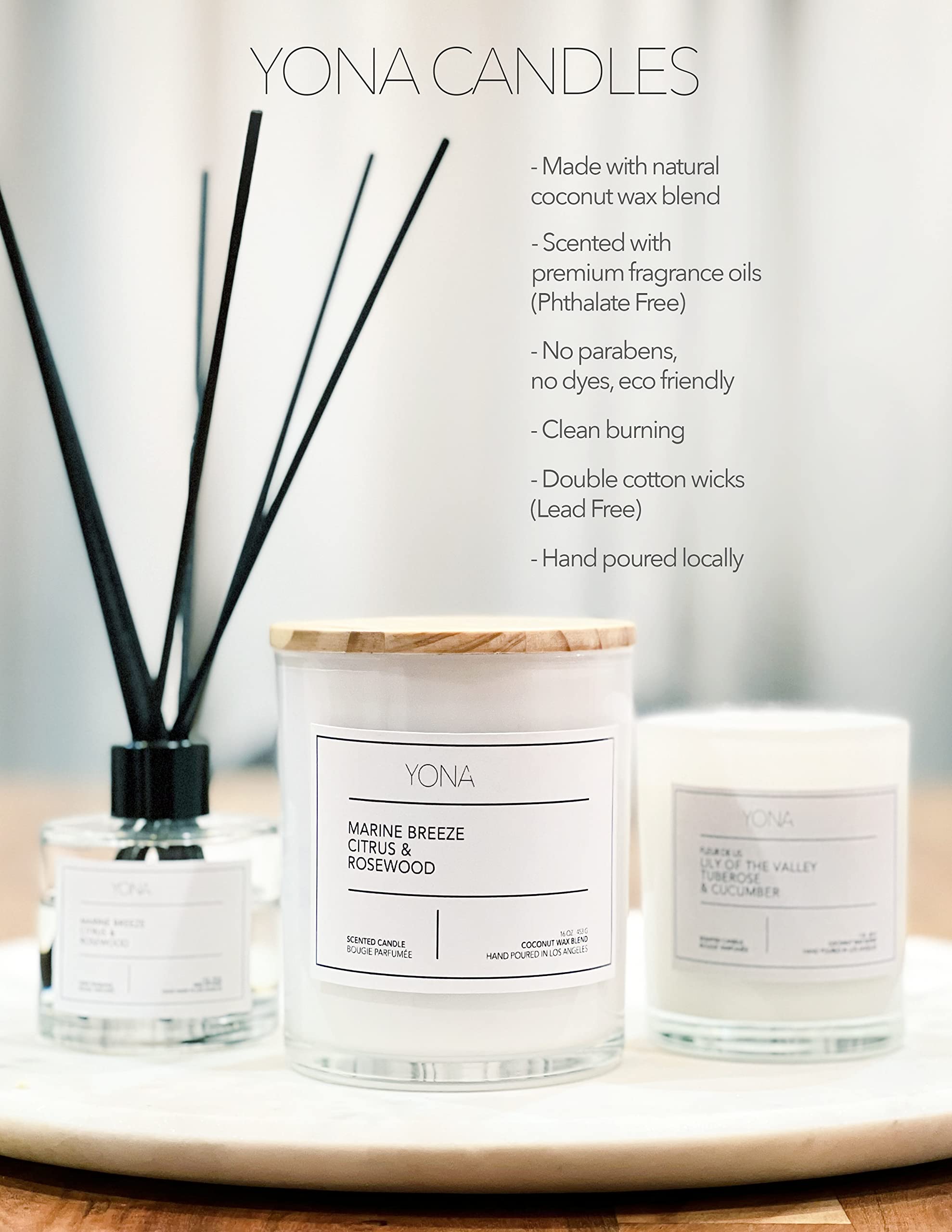 Los Angeles handmade coconut wax candle by Yona Malibu image