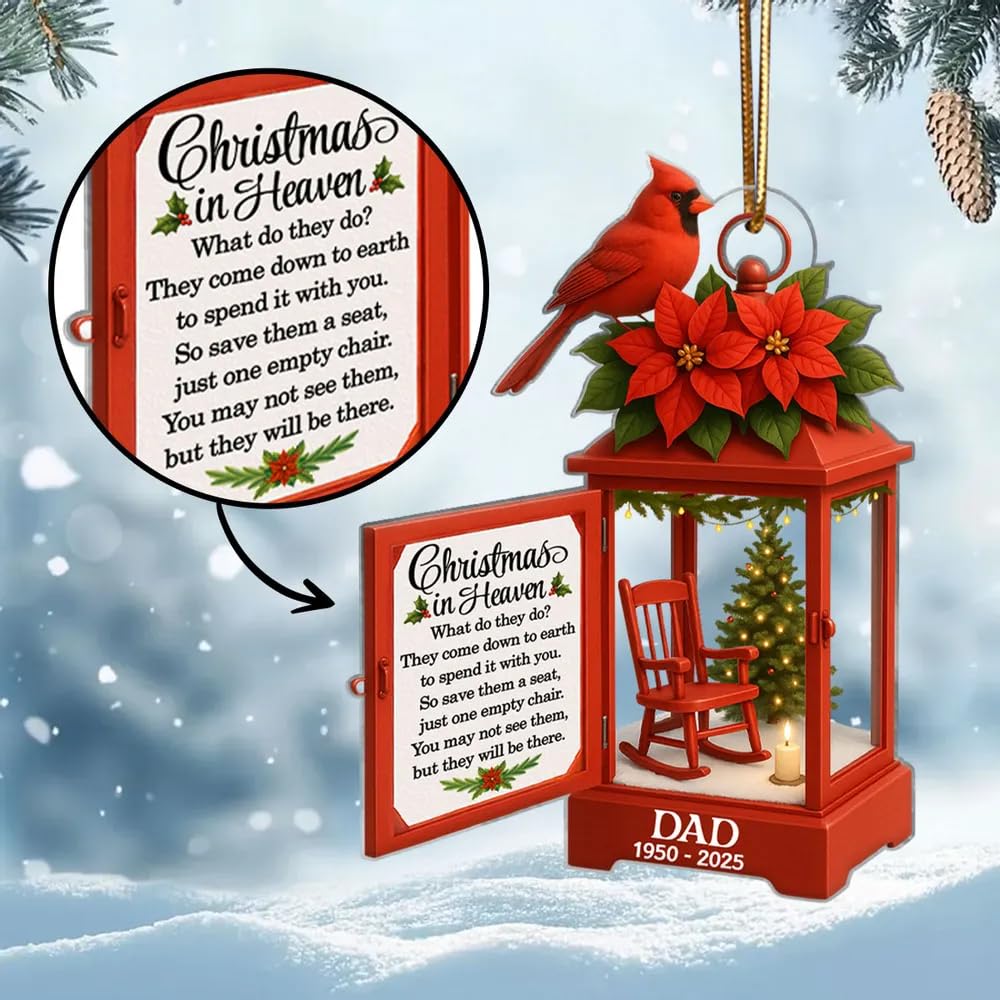 Holiday memory display lantern keepsake for family remembrance