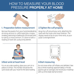 Compact portable wrist blood pressure monitor for travel