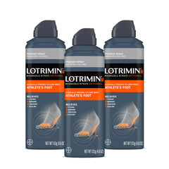Lotrimin AF athlete's foot powder spray bottle on display