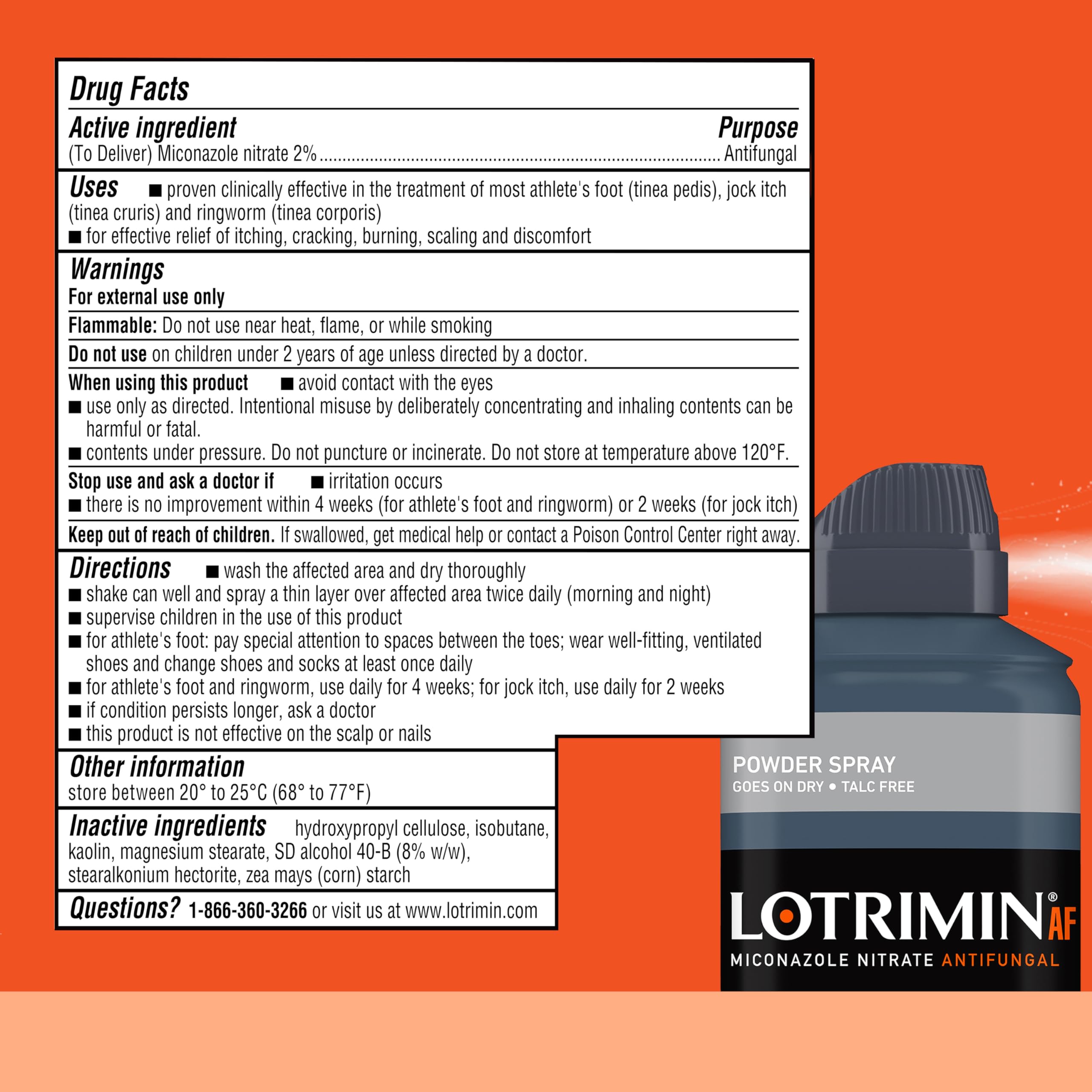 Active ingredient Miconazole described on Lotrimin AF label