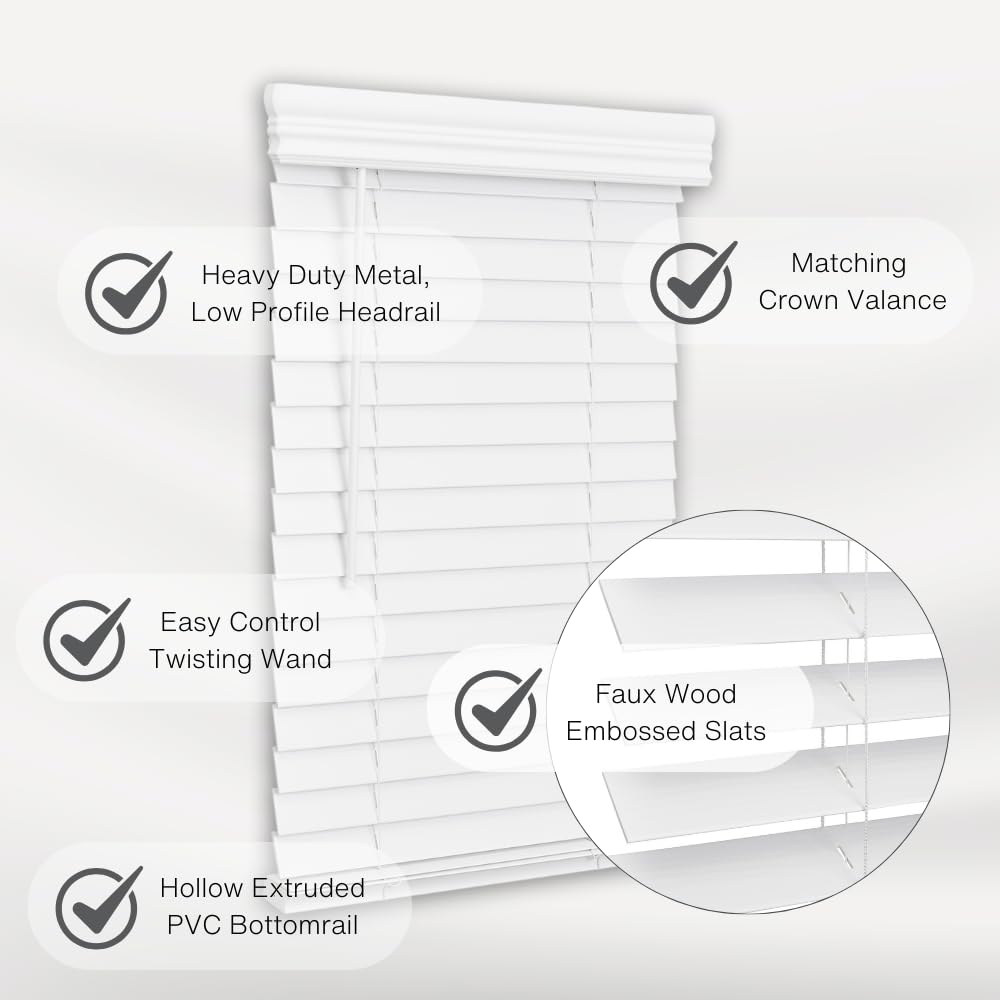Inside mount capable Lotus Windoware blind 34x60 Bright White