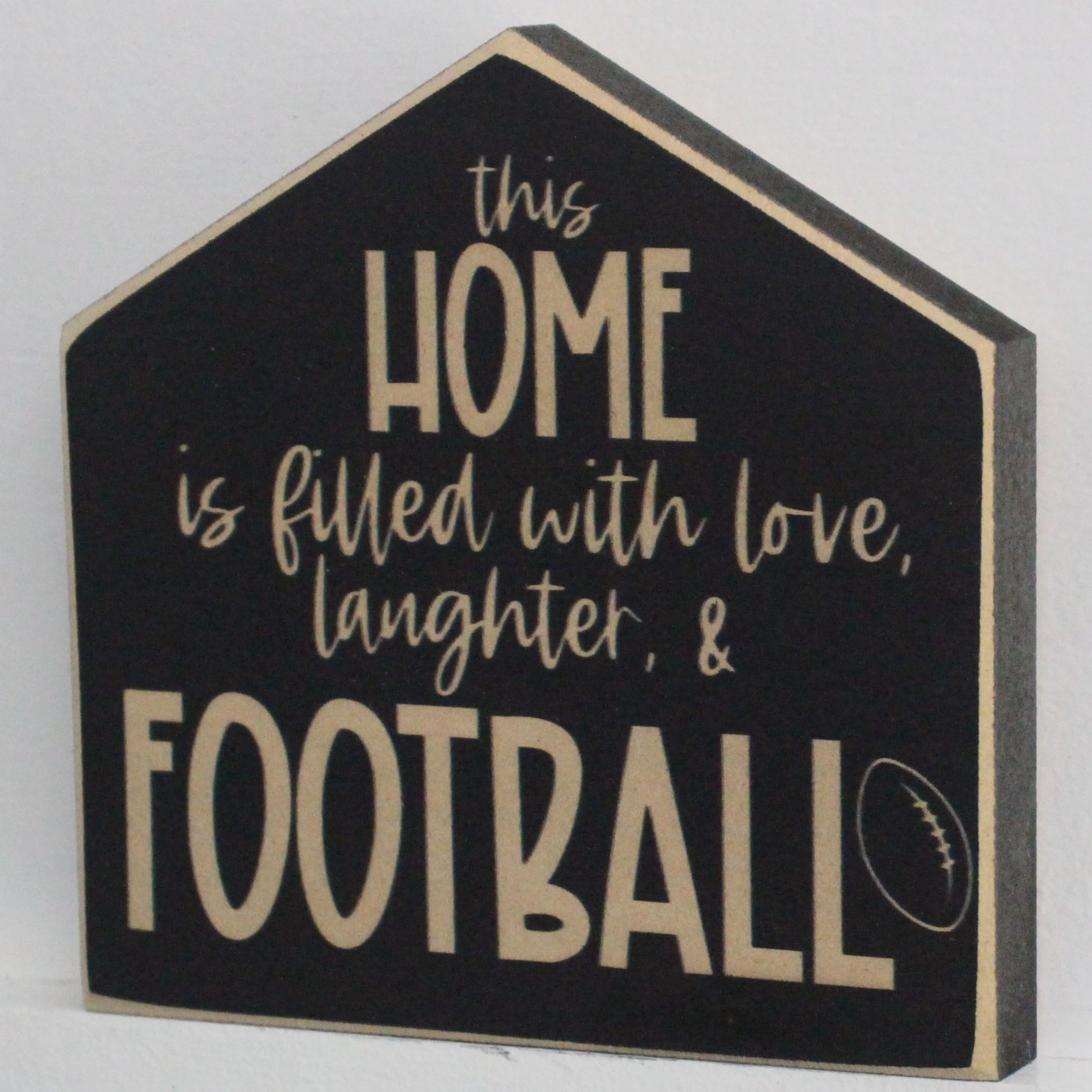 Love laughter basketball sign rustic home decor piece