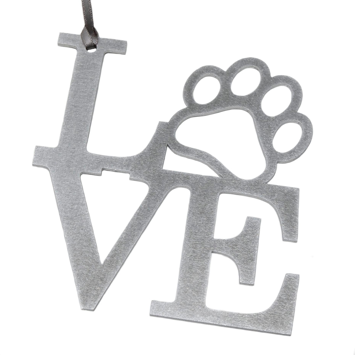 Love Paw Metal Ornament 4x3.6 inch aluminum dog lover gift
