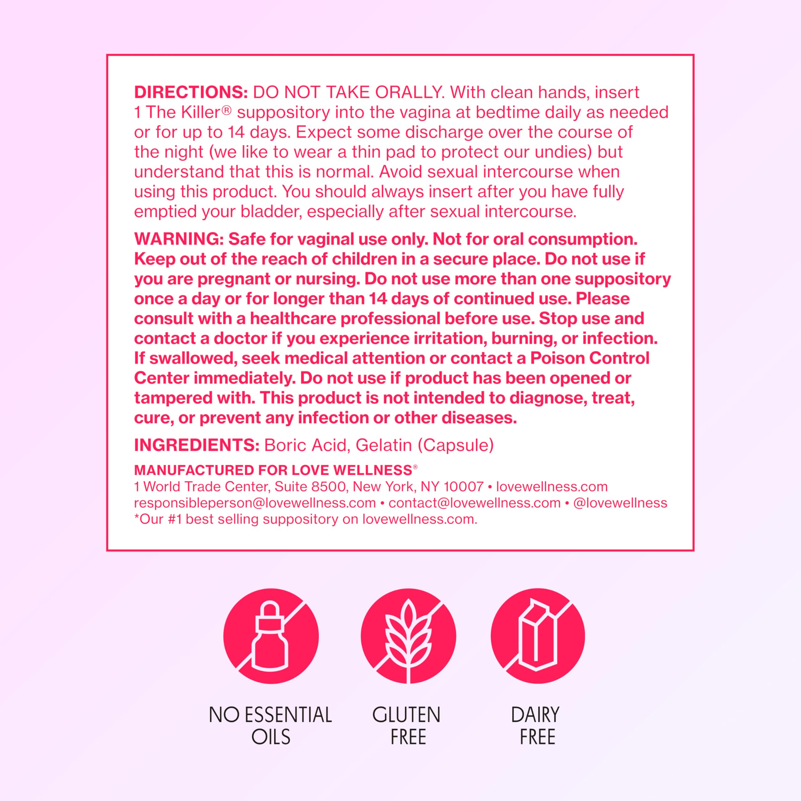 Love Wellness doctor-developed femcare product for vaginal health
