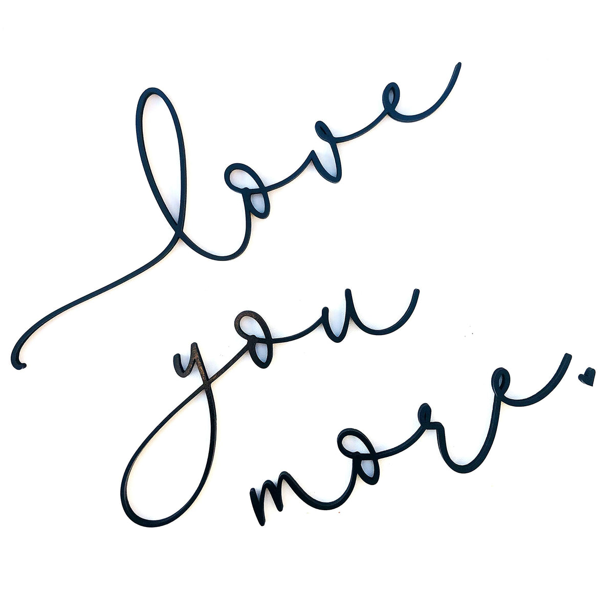 Love You More 3D cutout wooden sign wall decor