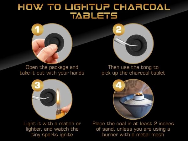 Multifunction charcoal disks for incense and relaxation