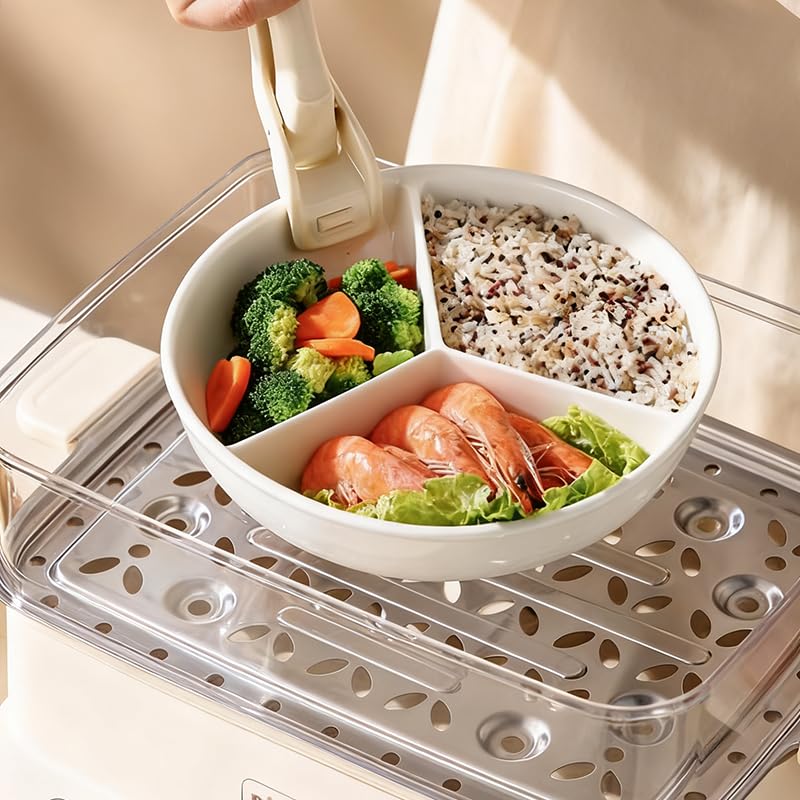 Loymokinar 3-compartment divided plate for portion control
