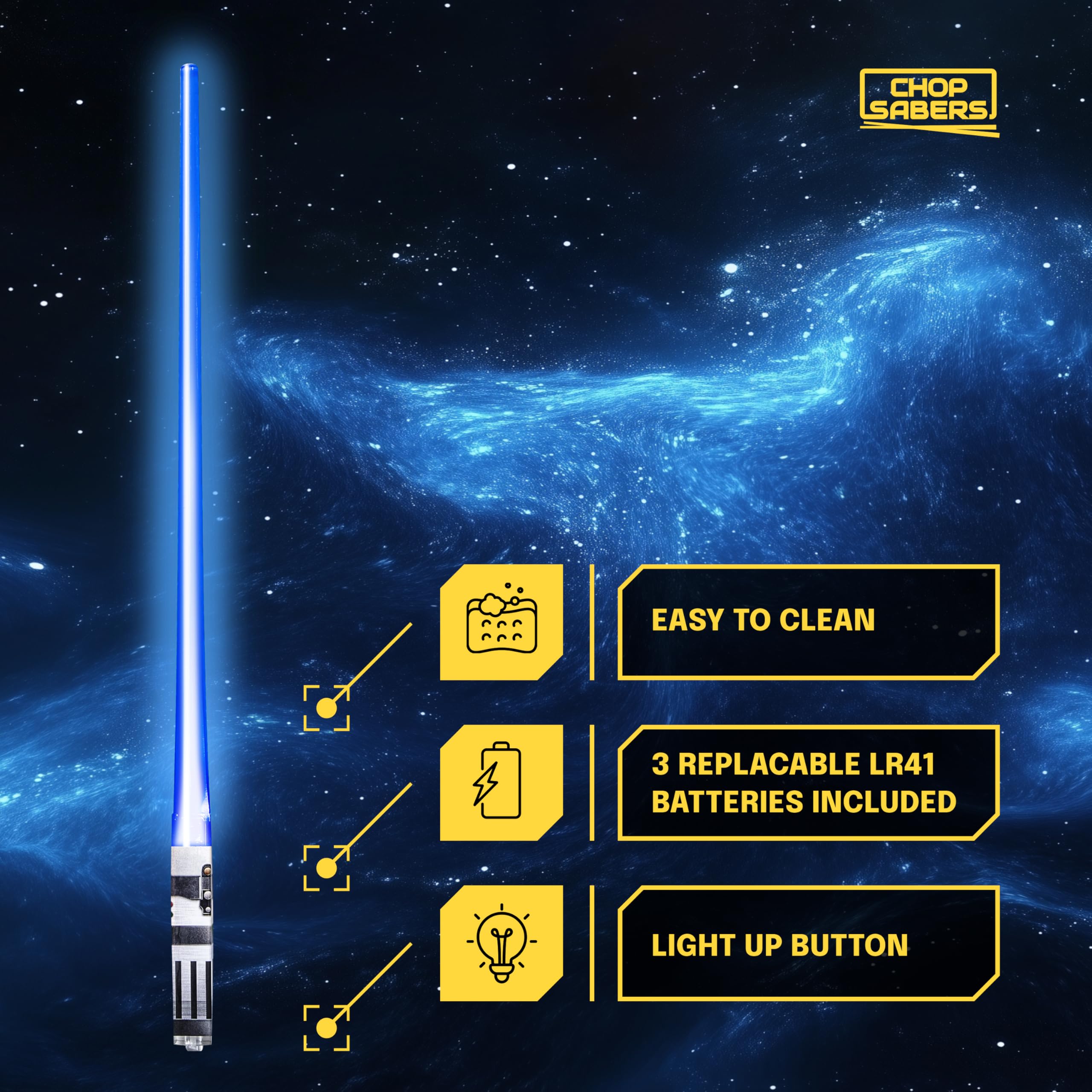 On/off button on lightsaber chopsticks