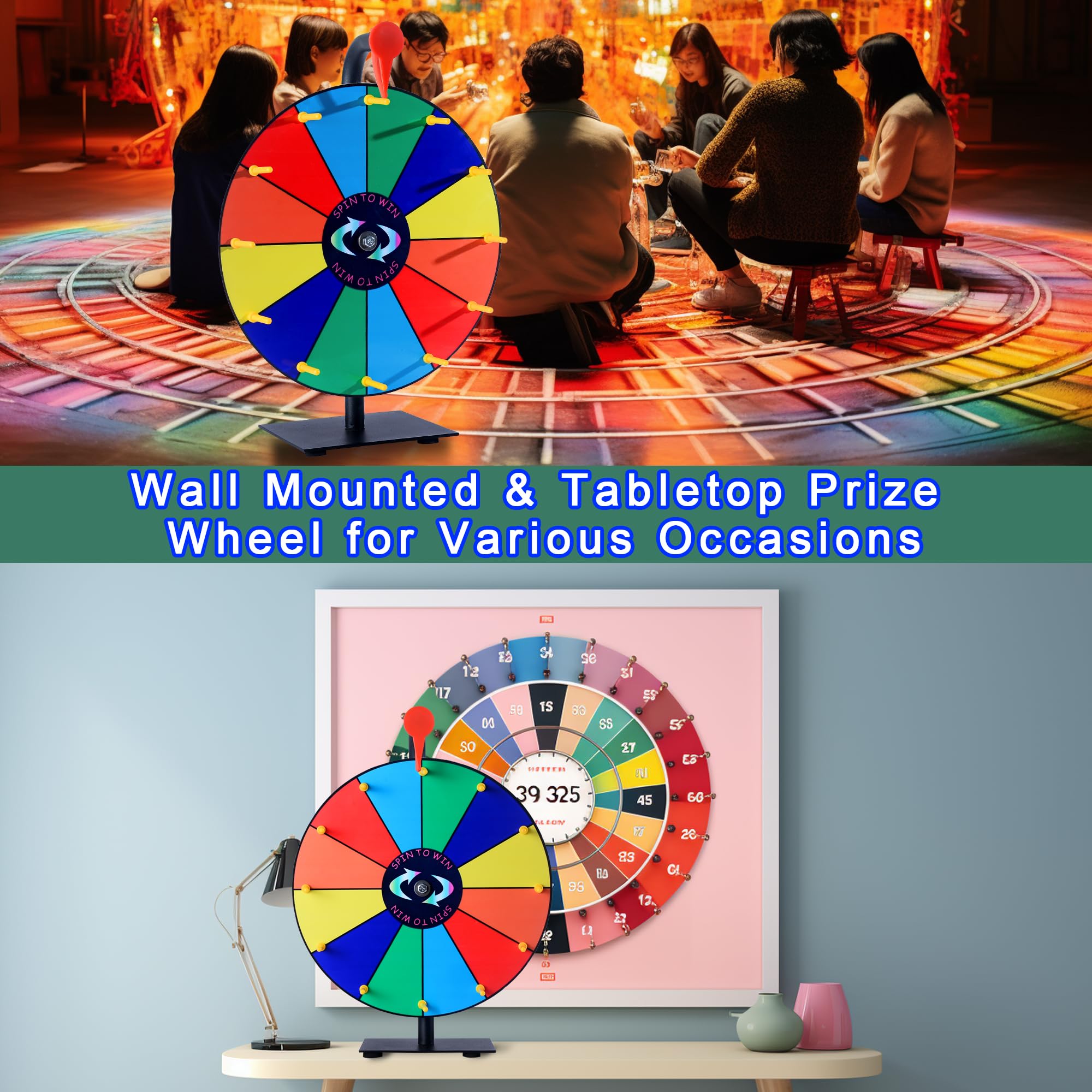 LRMBKM prize wheel shown at a tradeshow setting