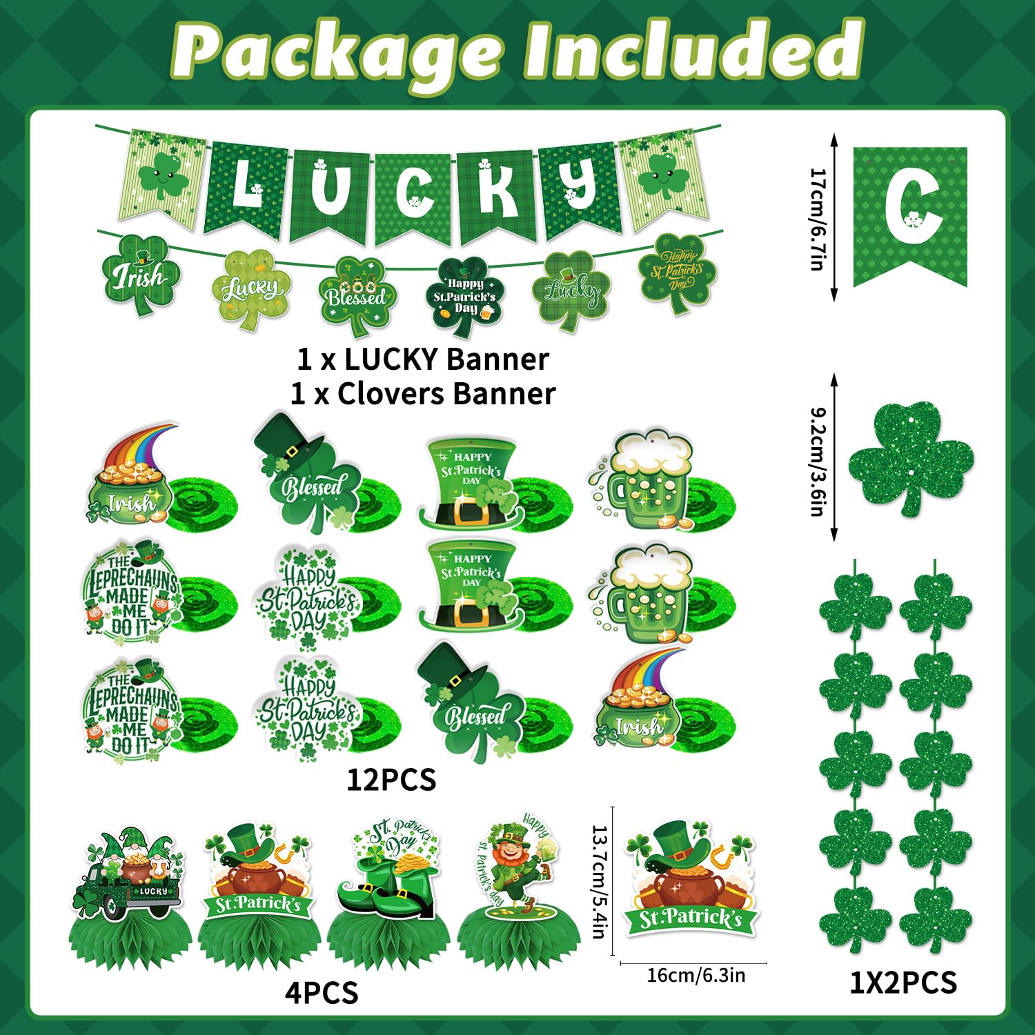 Lucky banner from St Patricks Day Decorations set