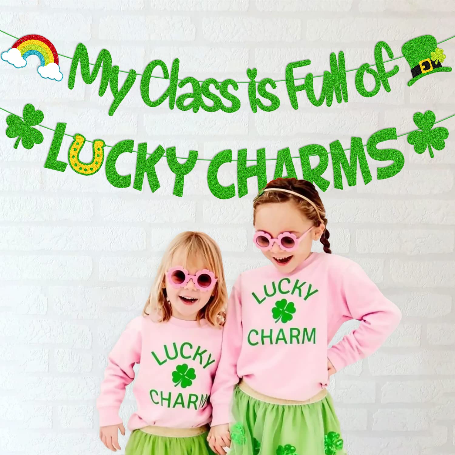 One set pre-strung luck charm banner ready to hang on walls windows doors